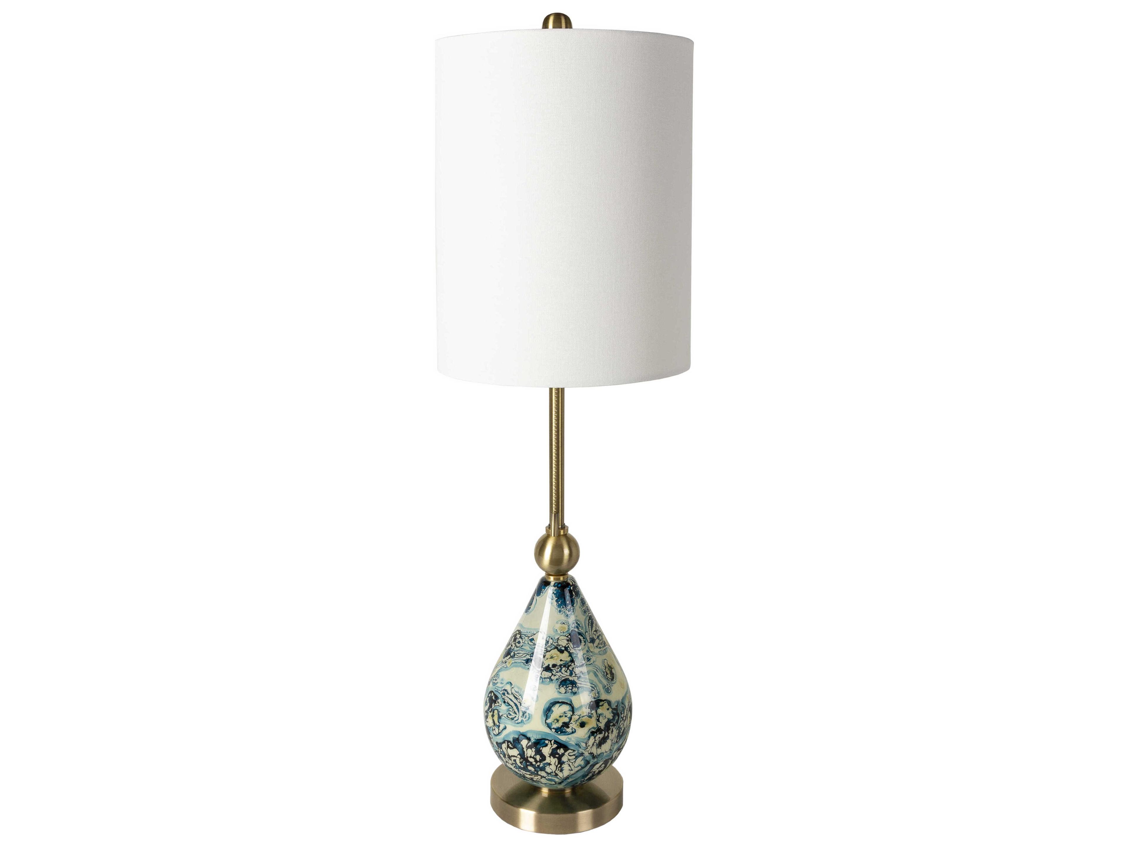 Livabliss by Surya Snicarte Aqua Blue Buffet Lamp