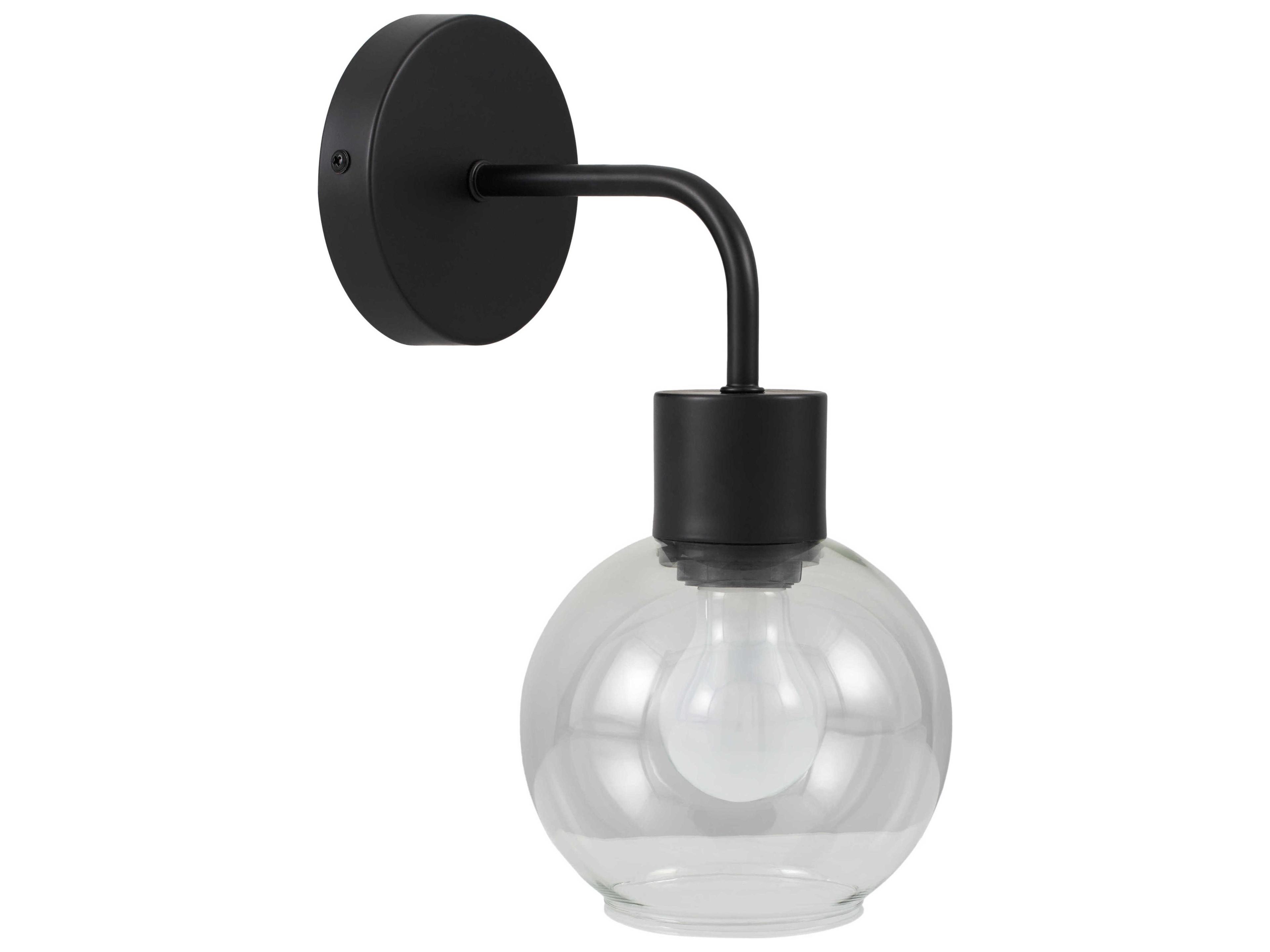Livabliss by Surya Silverton 1-Light Black Wall Sconce