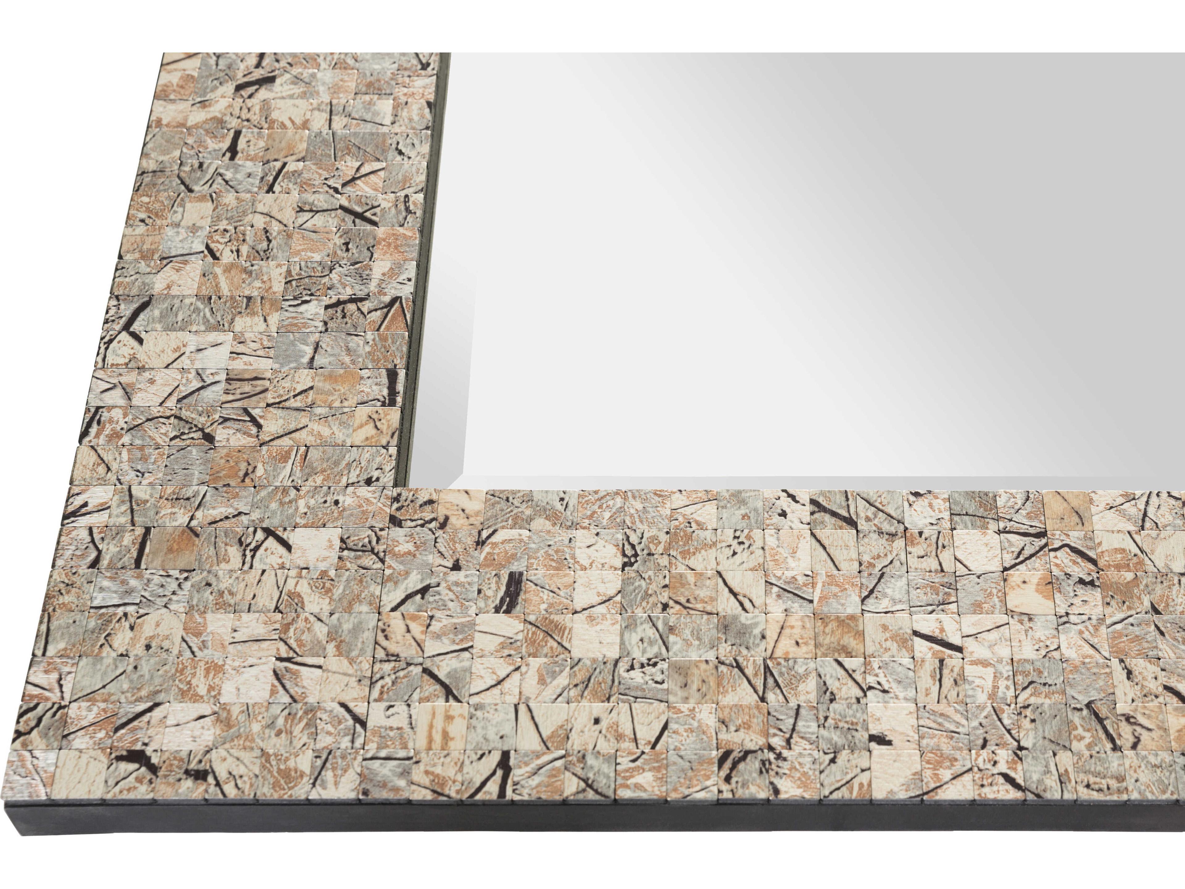 Livabliss by Surya Whitaker Natural Gray Rectangular Wall Mirror