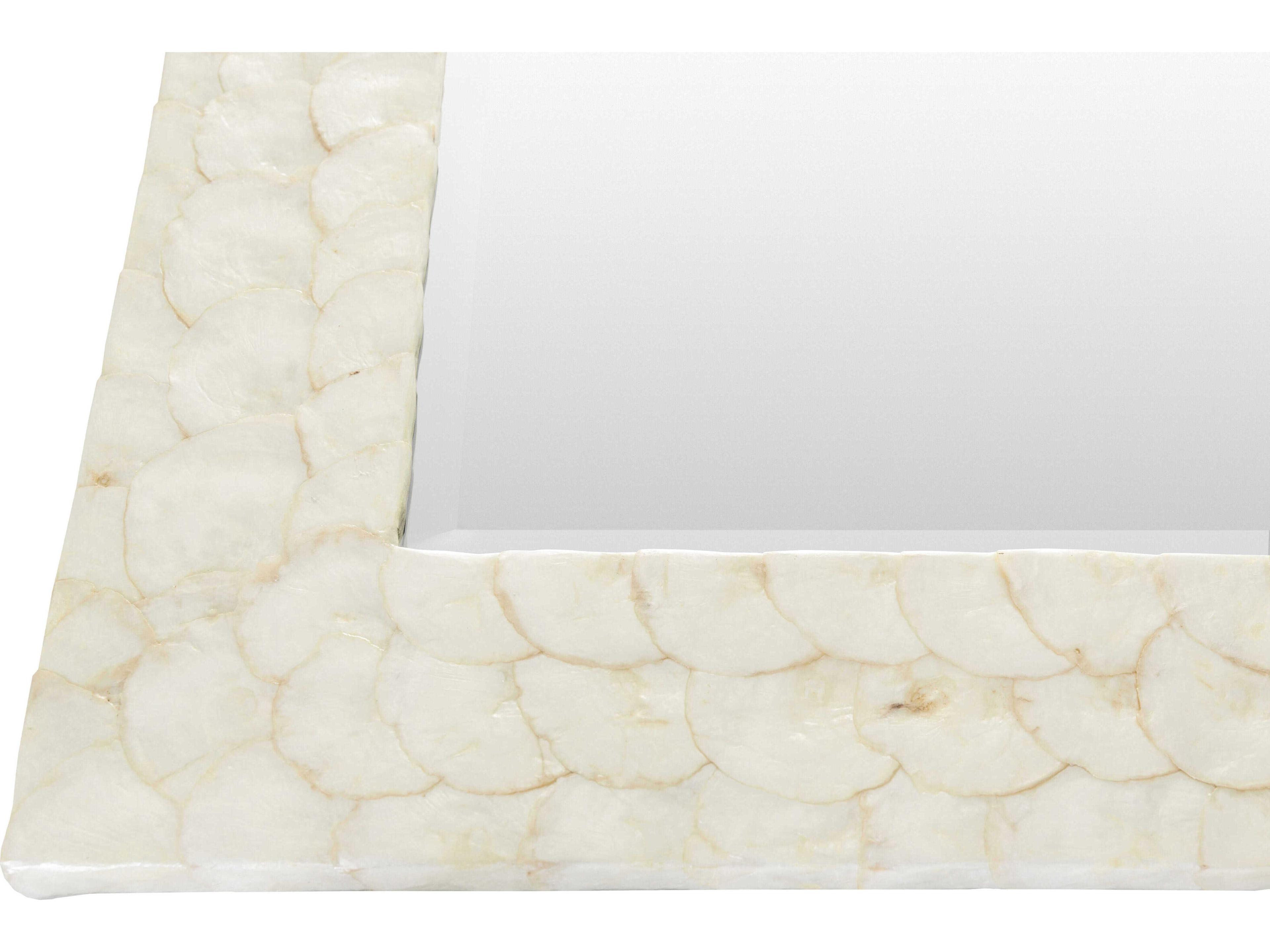 Luxecor Blissful Natural White Rectangular Wall Mirror