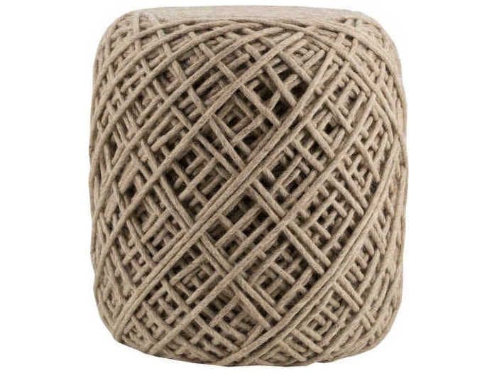 Livabliss by Surya Xena Black Wheat Brown Ottoman