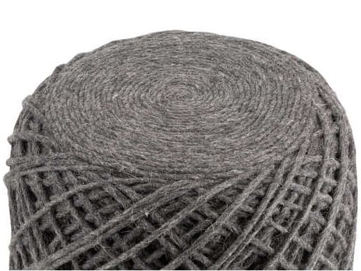 Livabliss by Surya Xena Black Charcoal Gray Ottoman