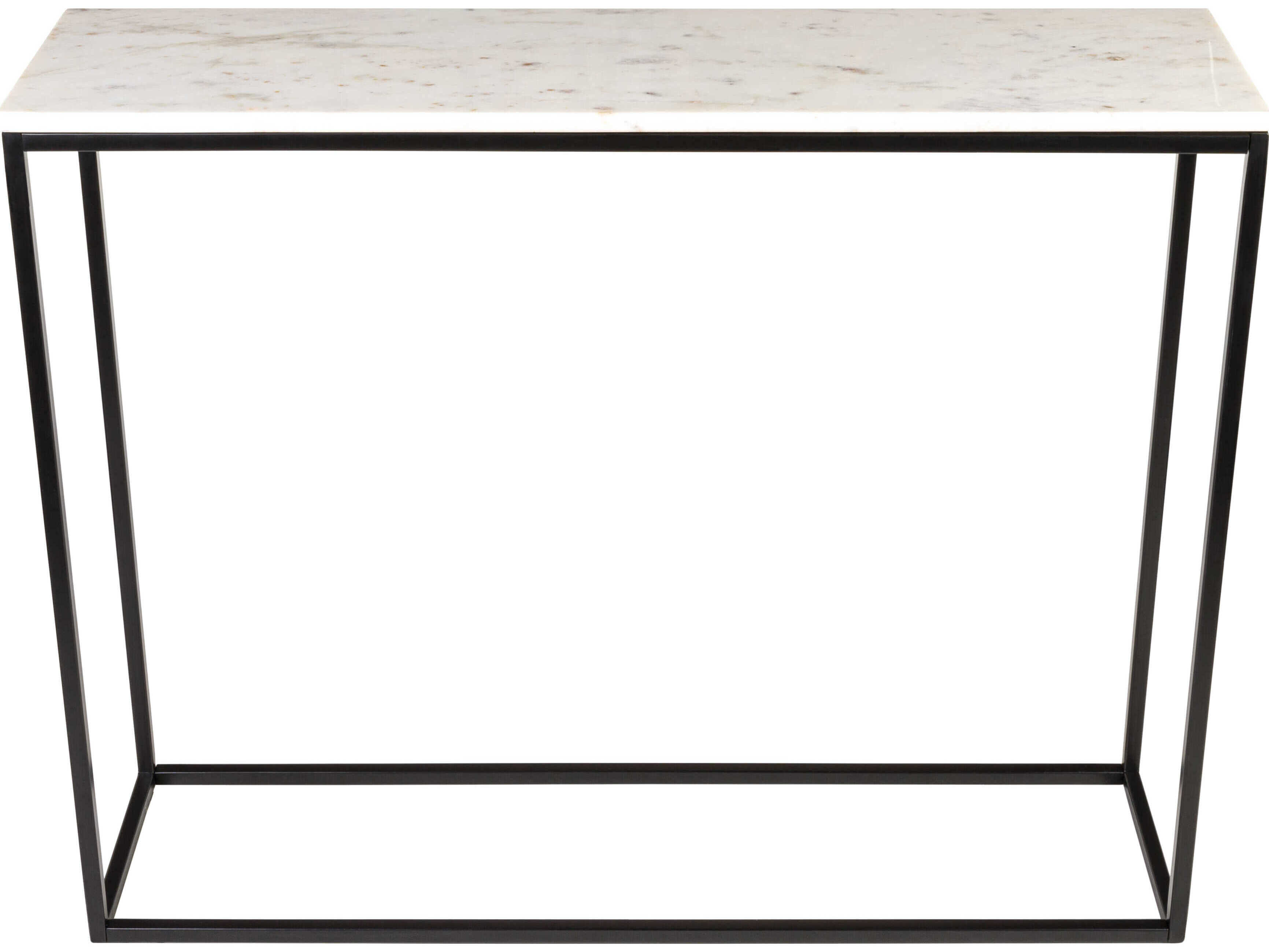 Livabliss by Surya Aryaa Rectangular Wood White Black Console Table