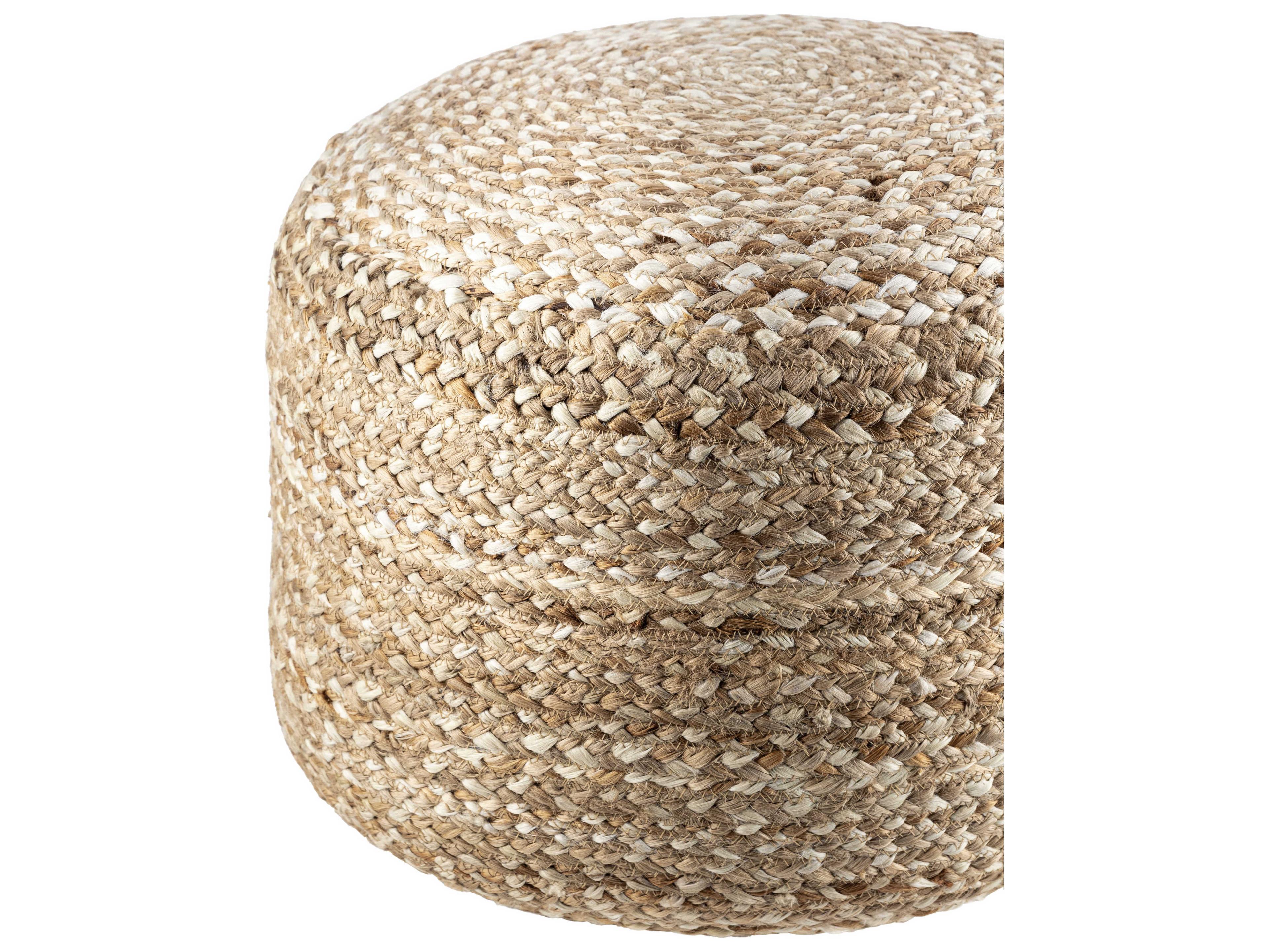 Livabliss by Surya Yaroslave Beige Sand Ivory Pouf