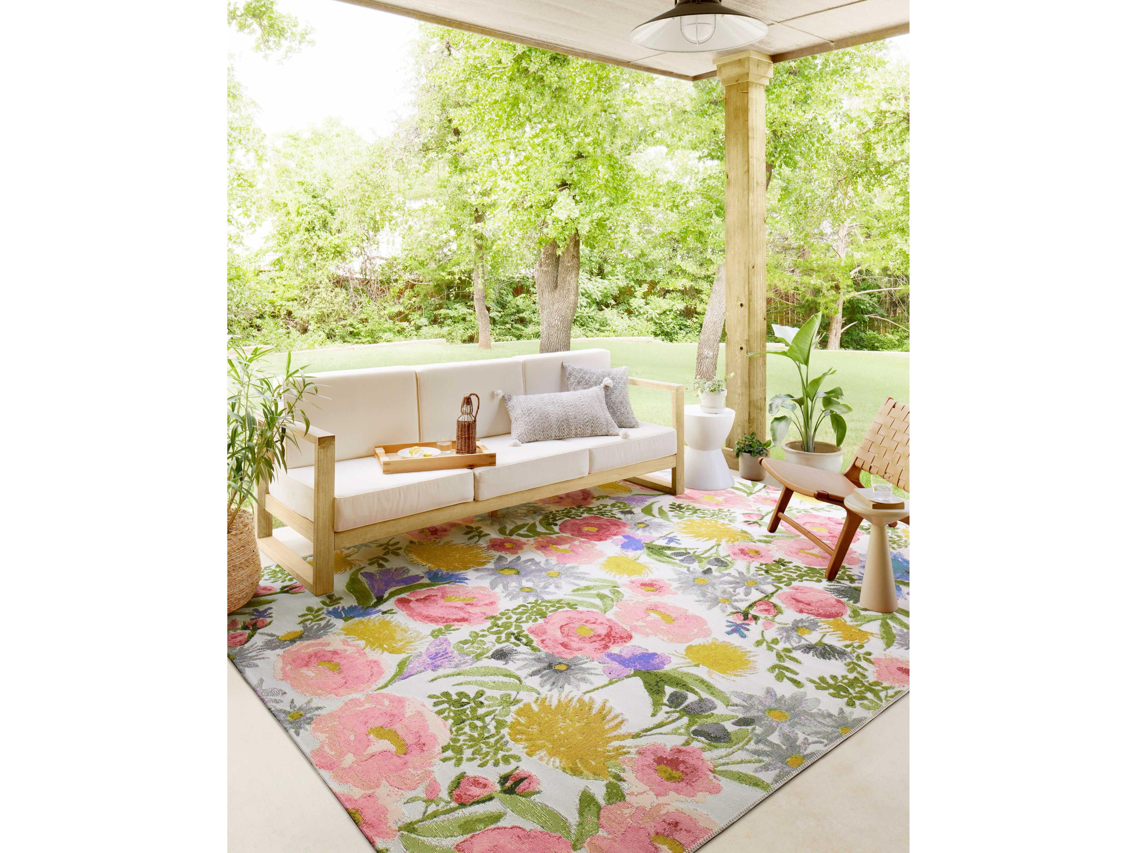 Loloi Rugs Botanical Floral Runner Area Rug