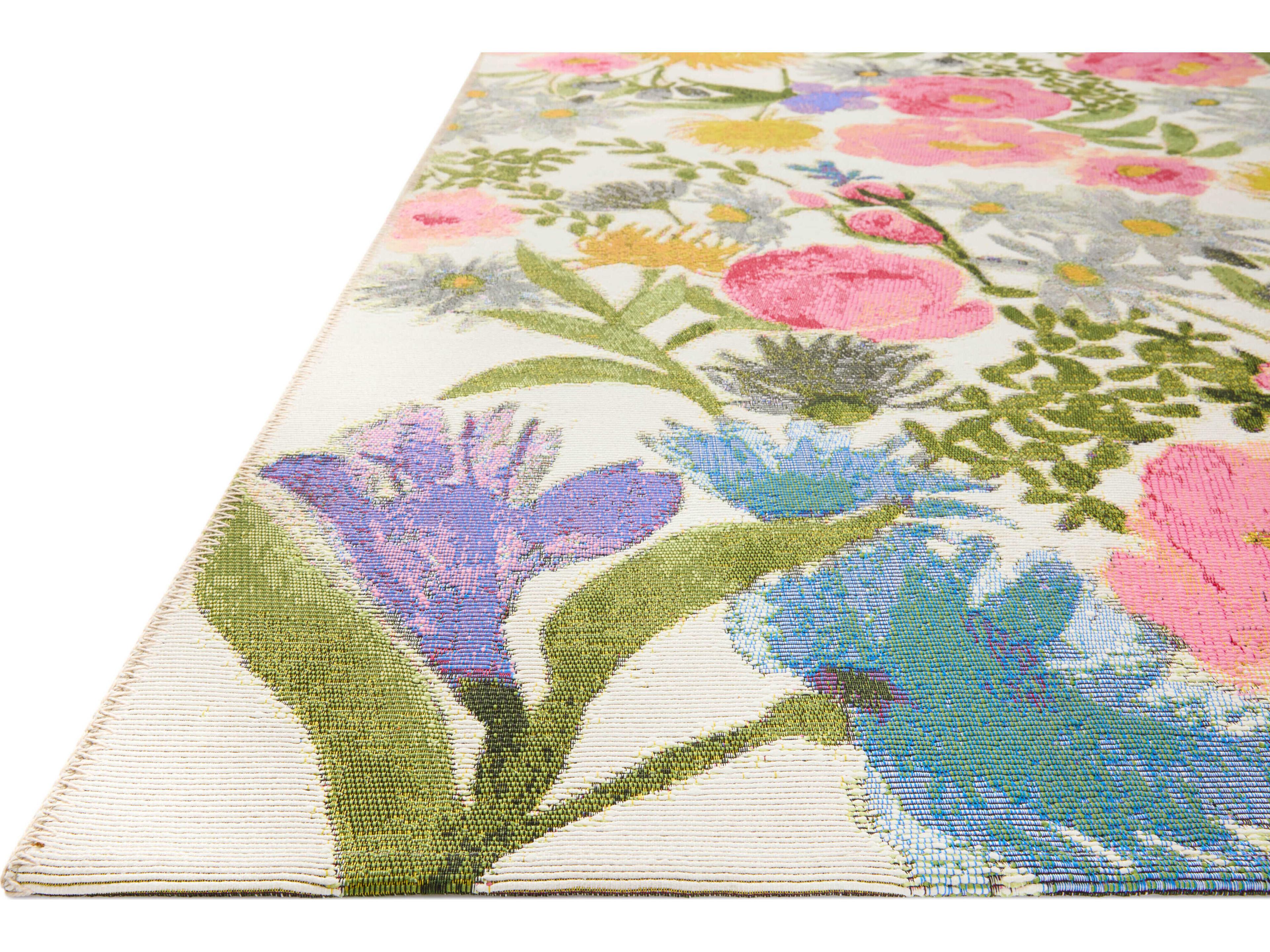 Loloi Rugs Botanical Floral Runner Area Rug