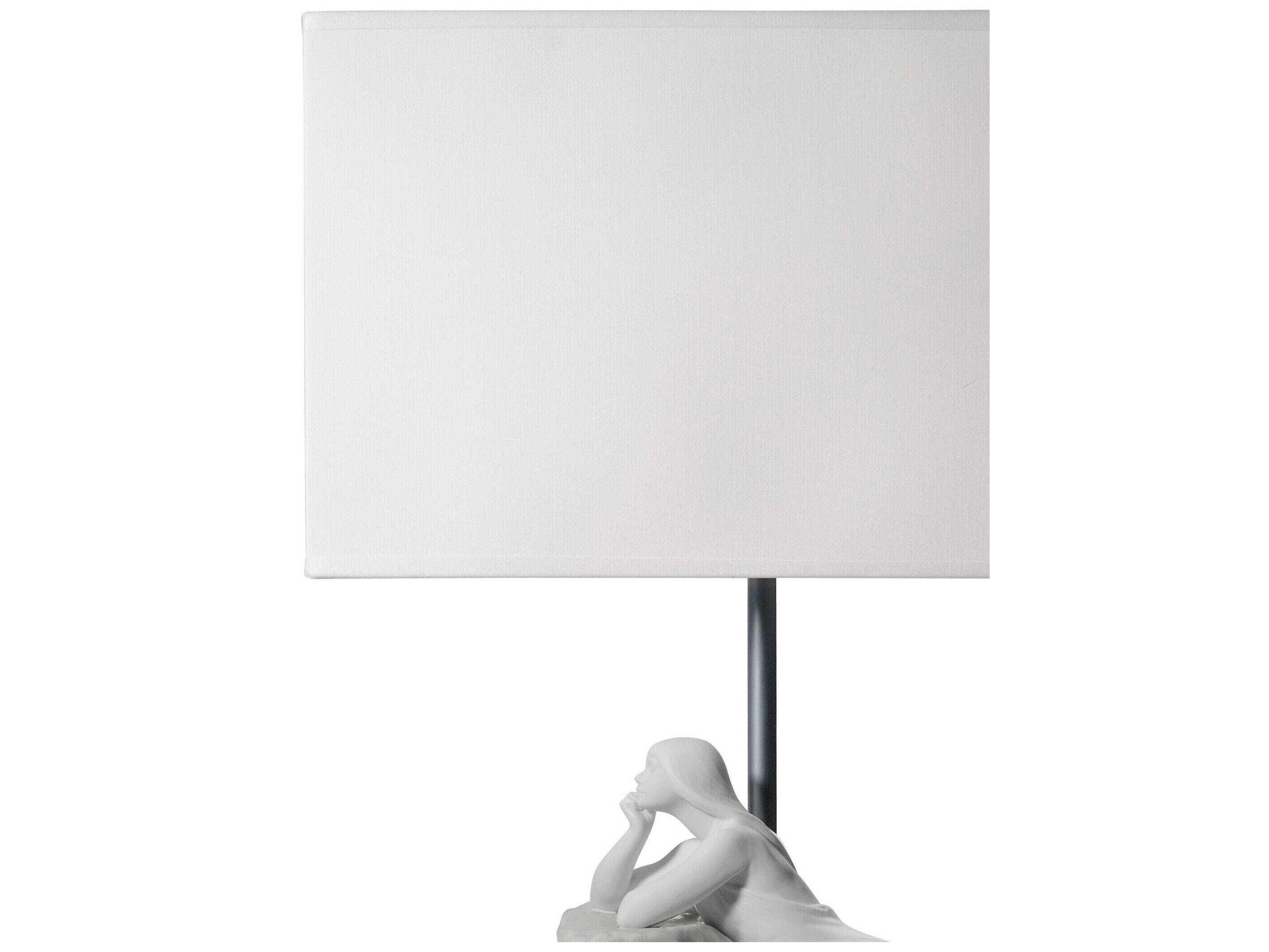 Lladro Meditating Woman-II Gray Table Lamp