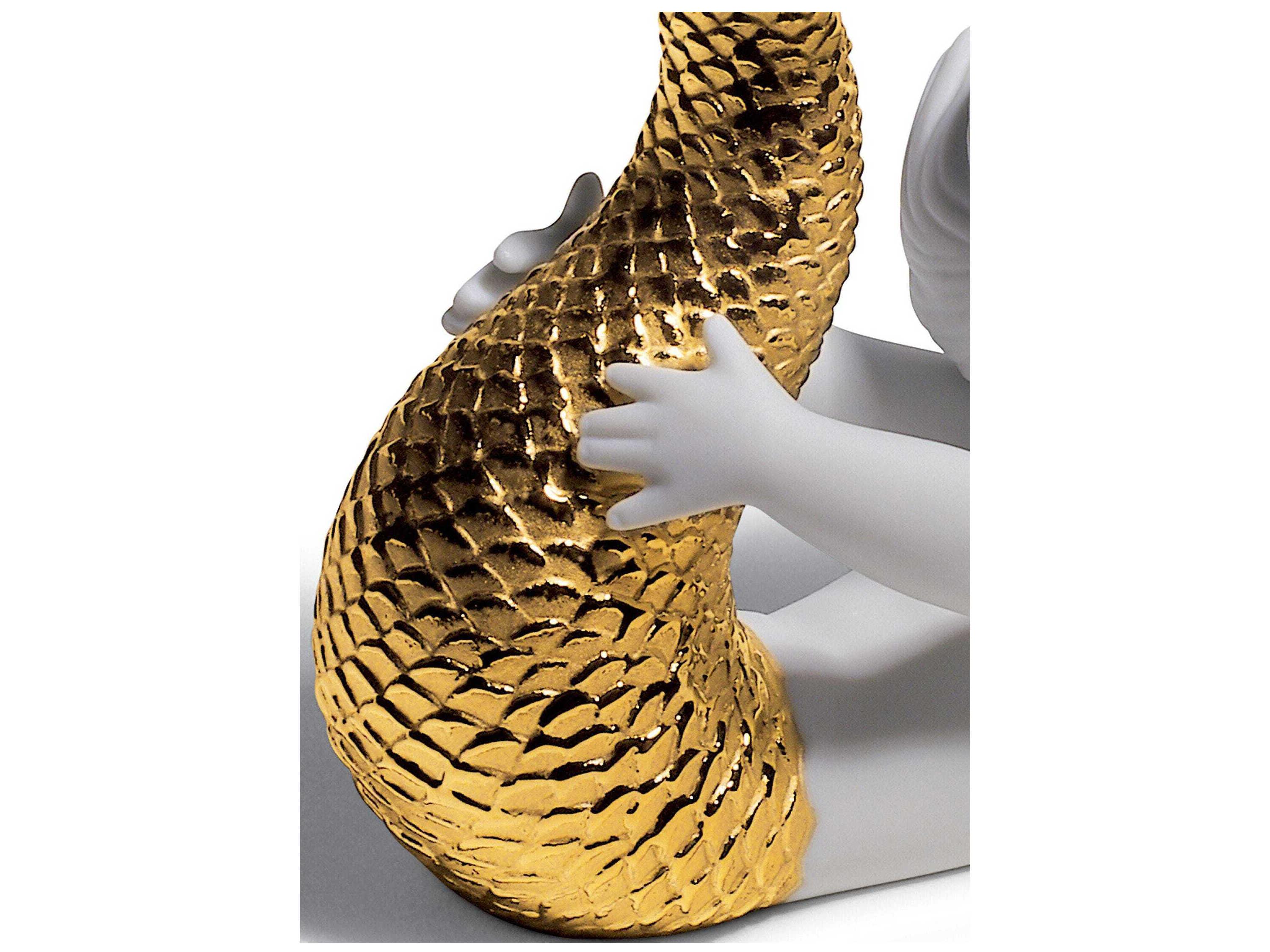 Lladro Playing At Sea Mermaid Figurine