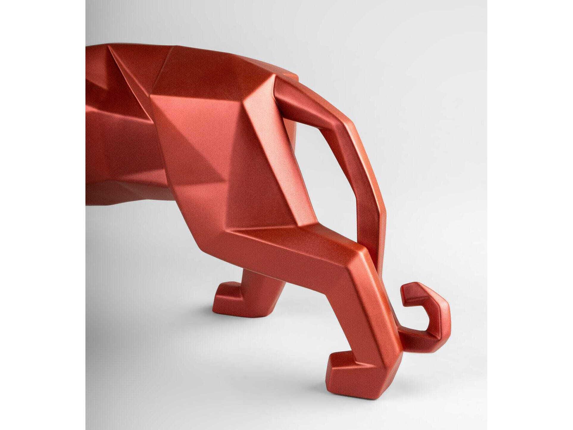 Lladro Metallic Red Panther Sculpture