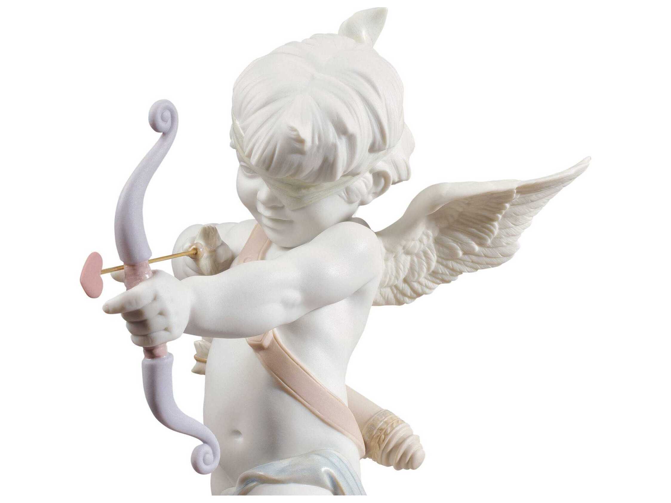 Lladro Straight to The Heart Cupid Angel Figurine