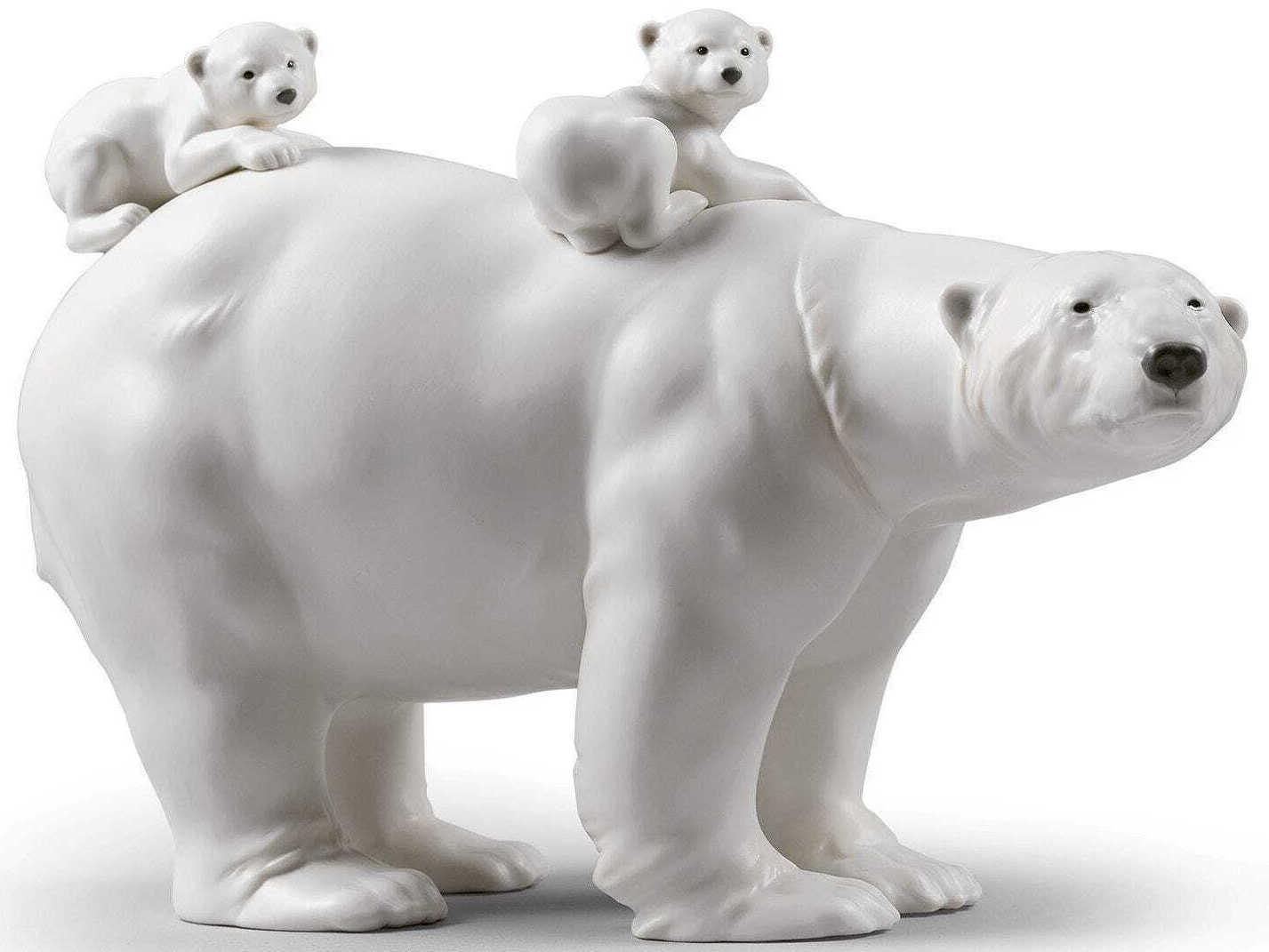 Lladro Mummy Bear and Babies Figurine