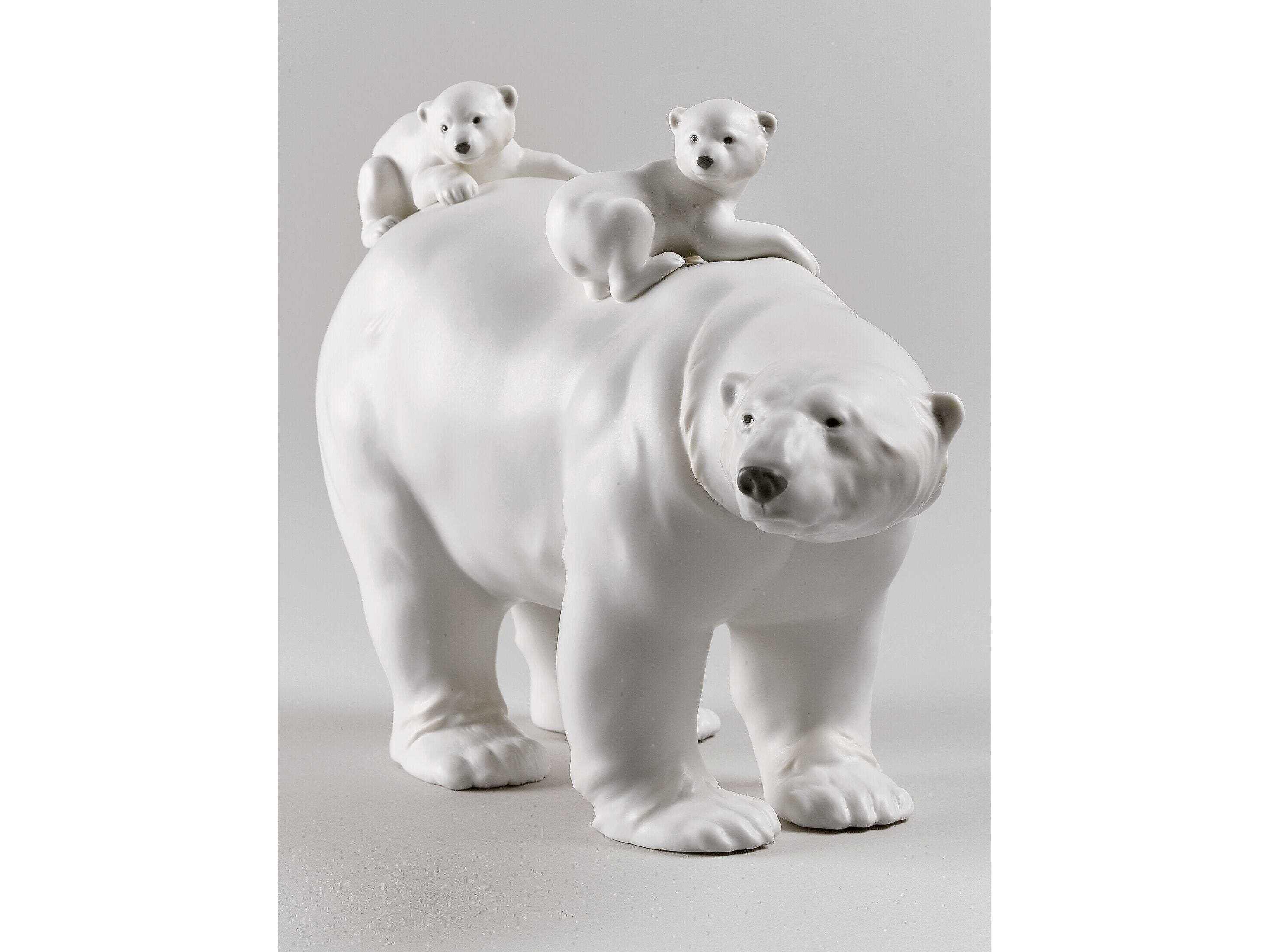 Lladro Mummy Bear and Babies Figurine