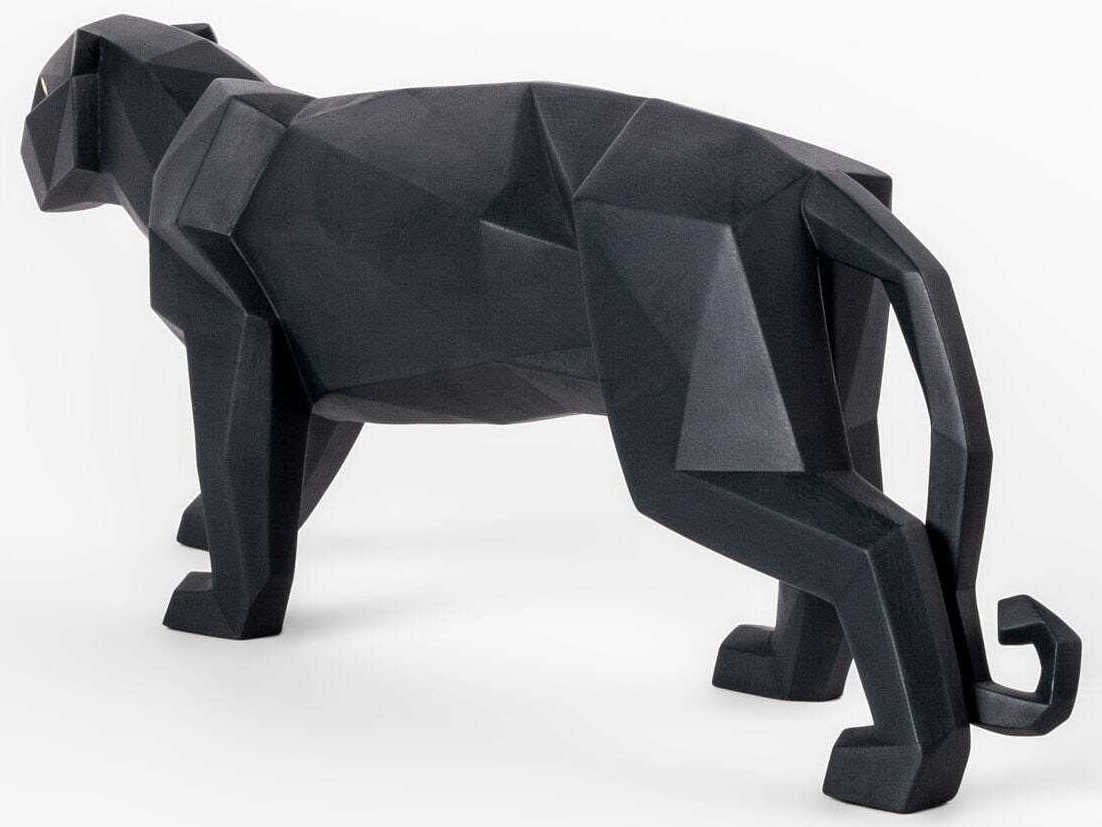 Lladro Matte Black Panther Sculpture