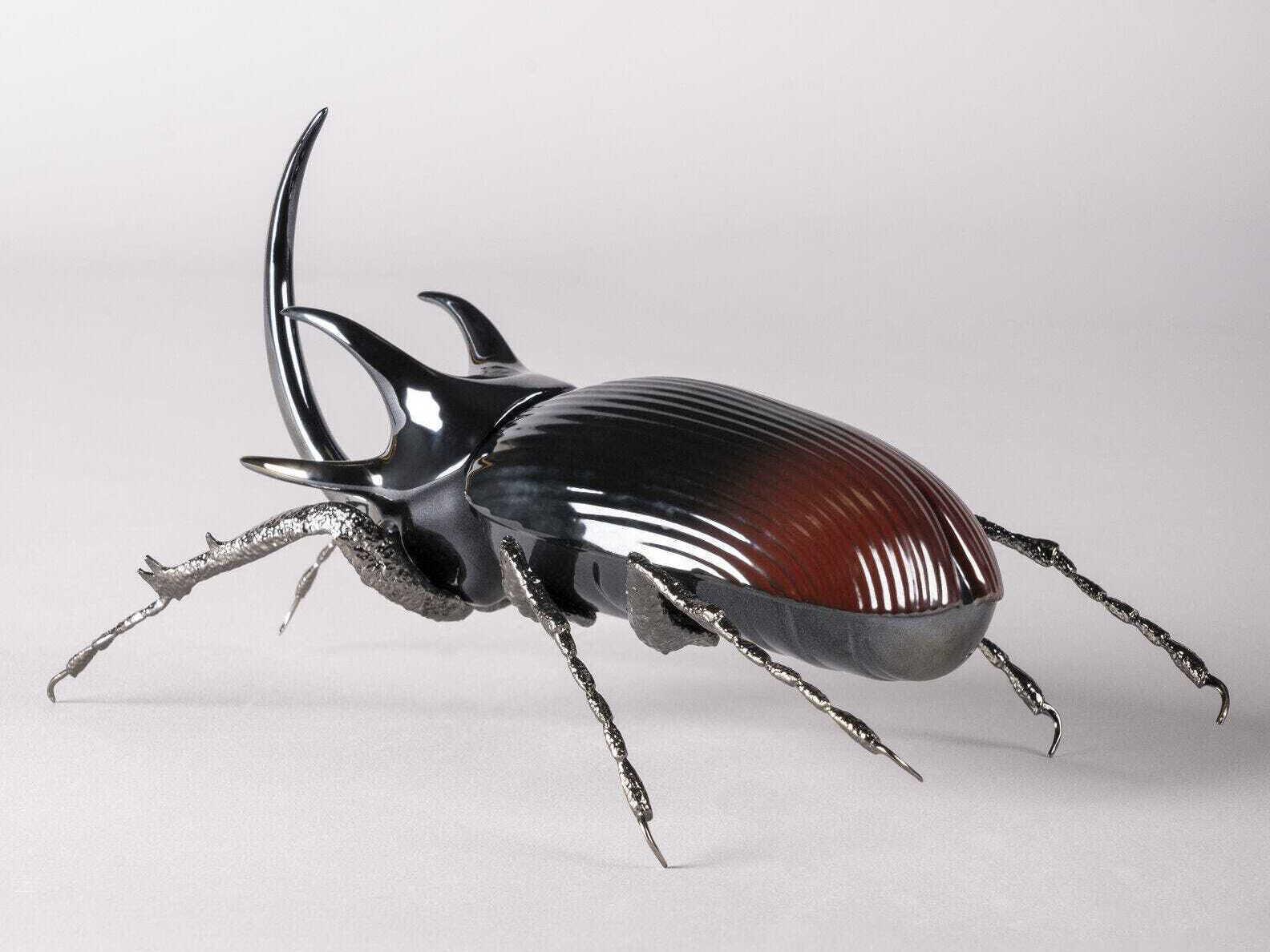 Lladro Rhinoceros Beetle Figurine