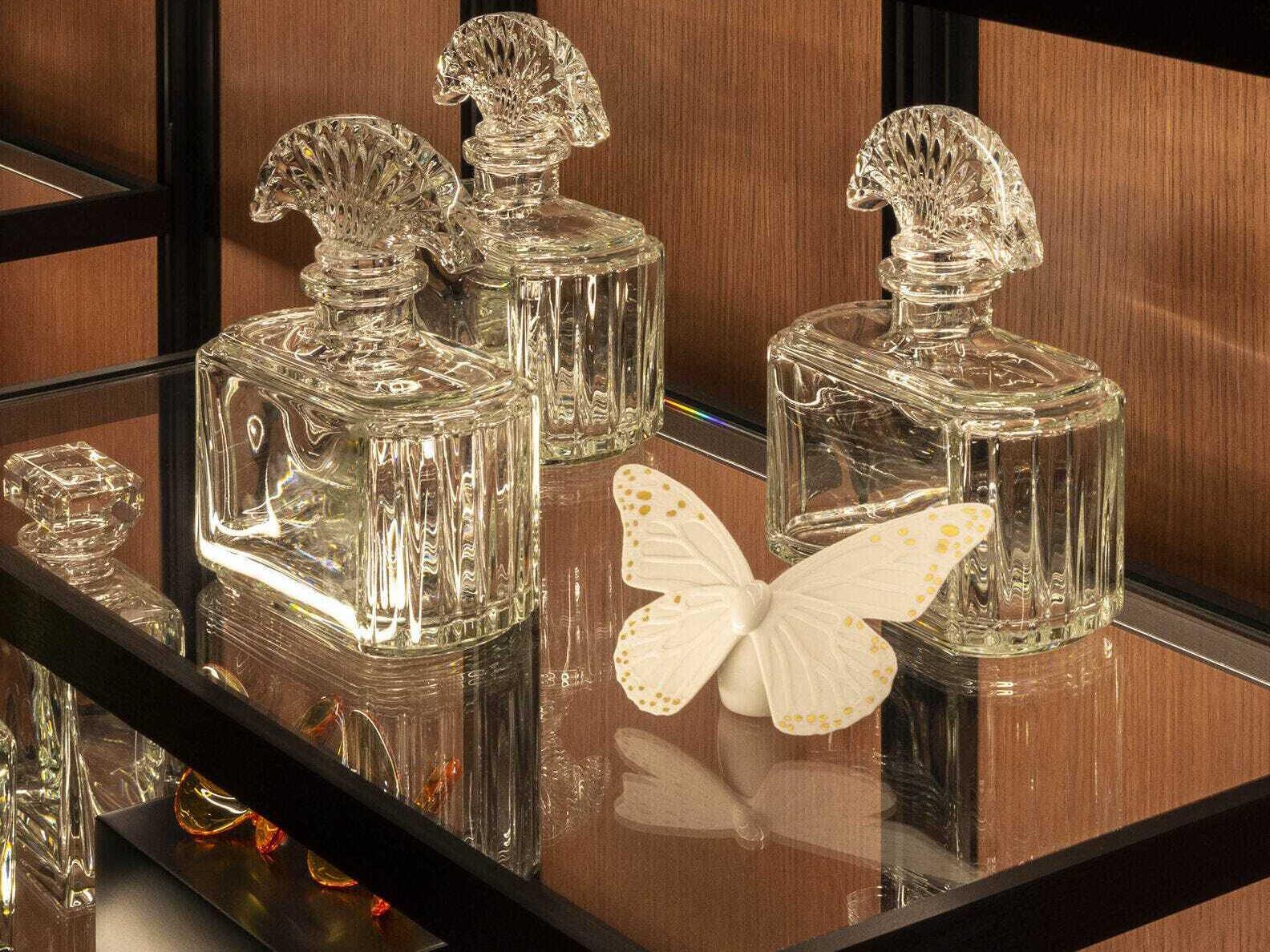 Lladro Golden Luster White Butterfly Figurine