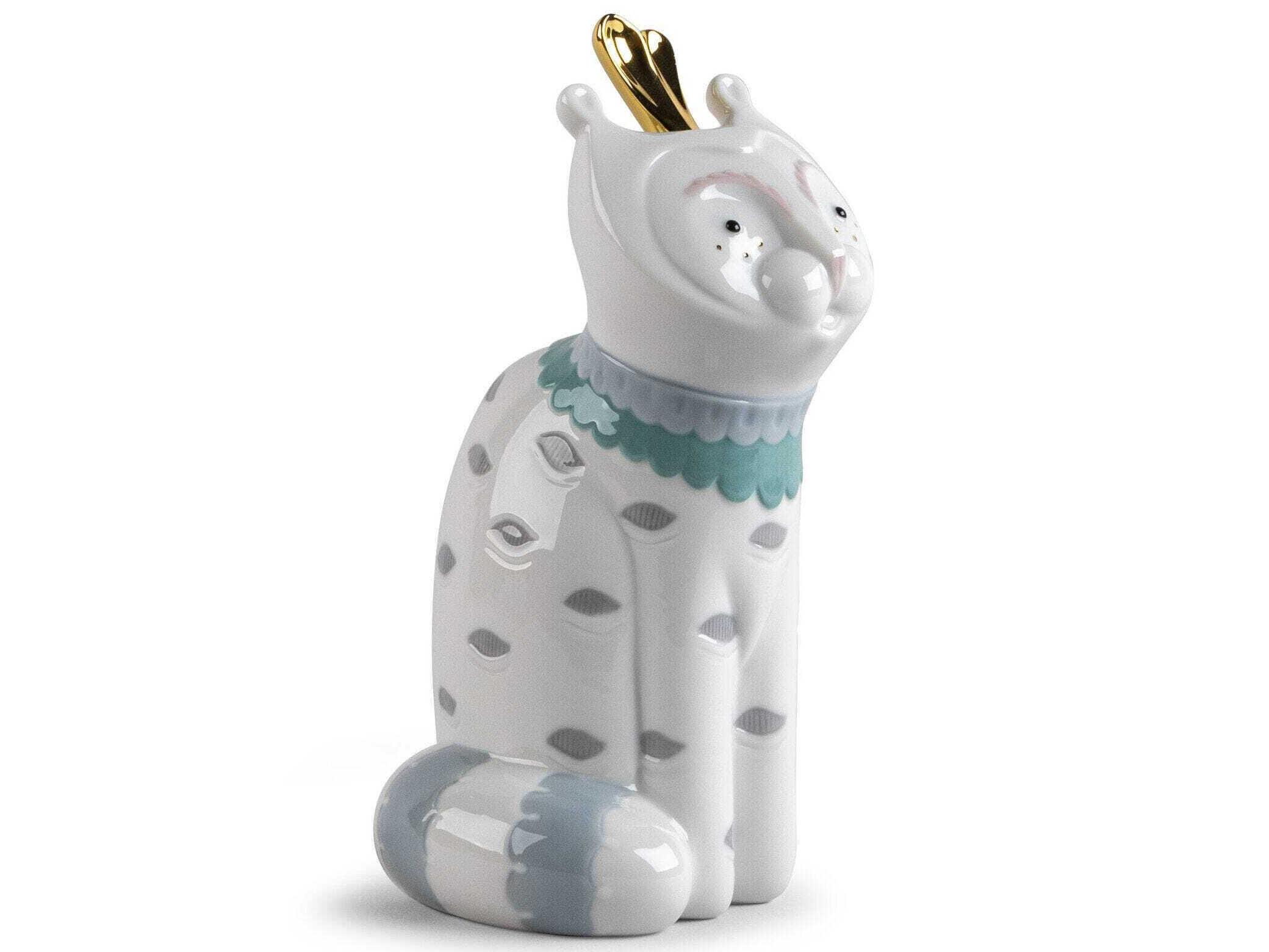 Lladro Unusual Friends Cat Sculpture