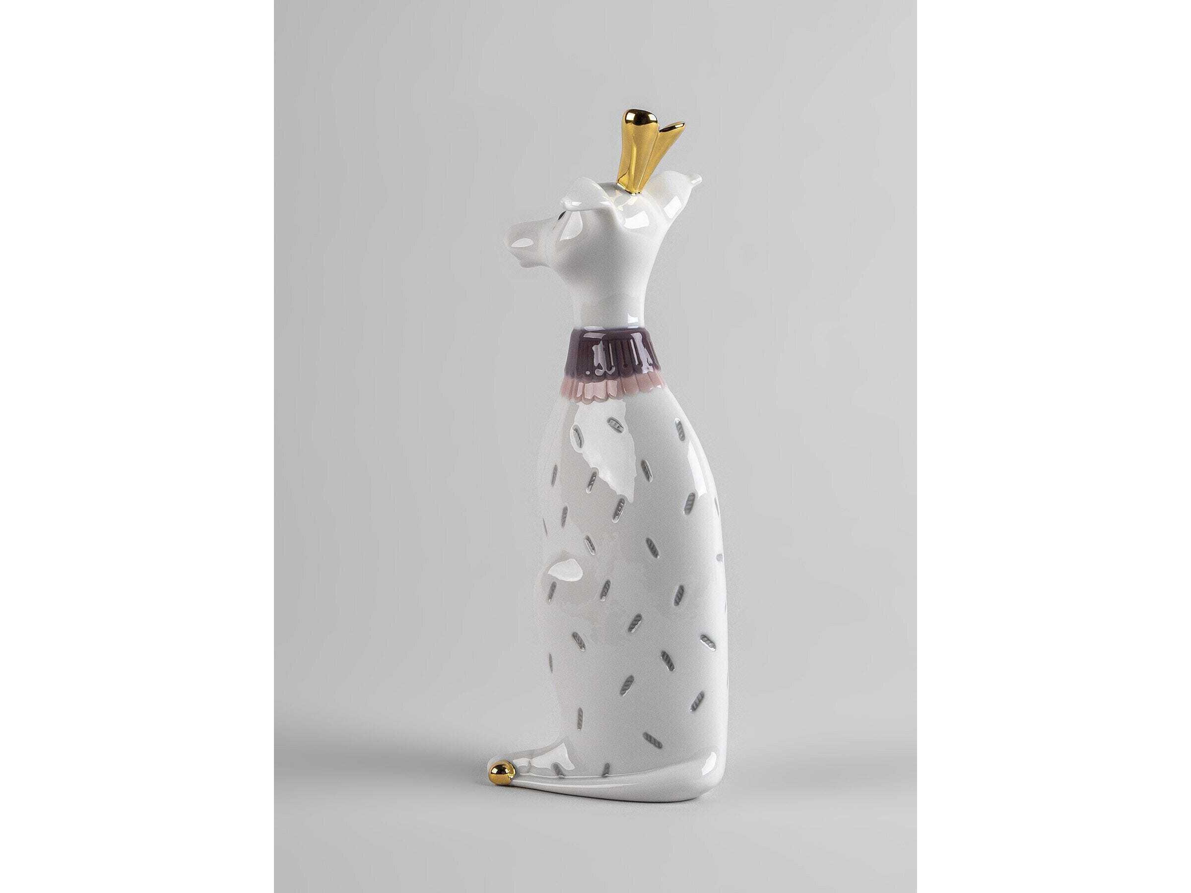 Lladro Unusual Friends Dog Sculpture