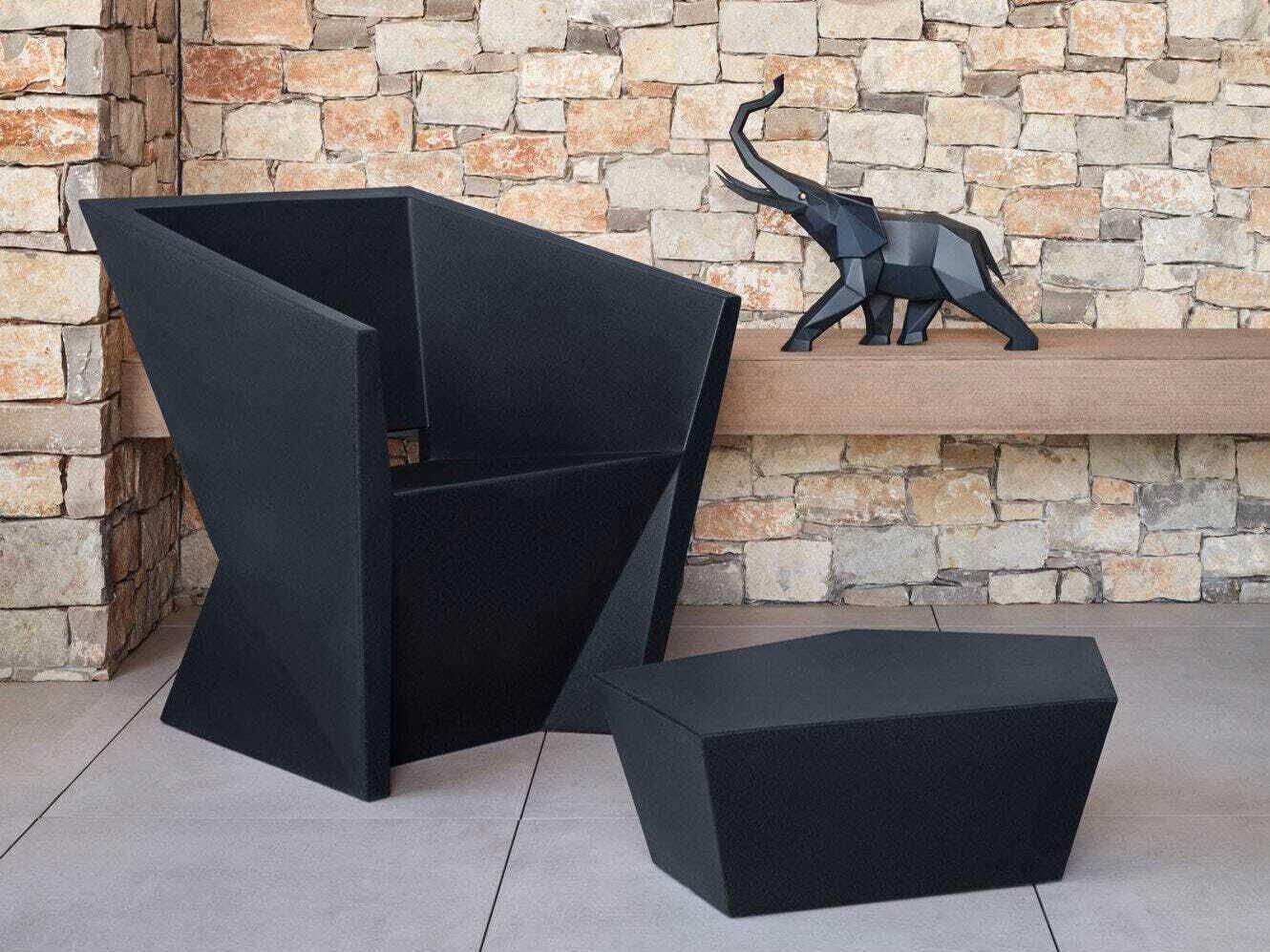 Lladro Matte Black Elephant Sculpture