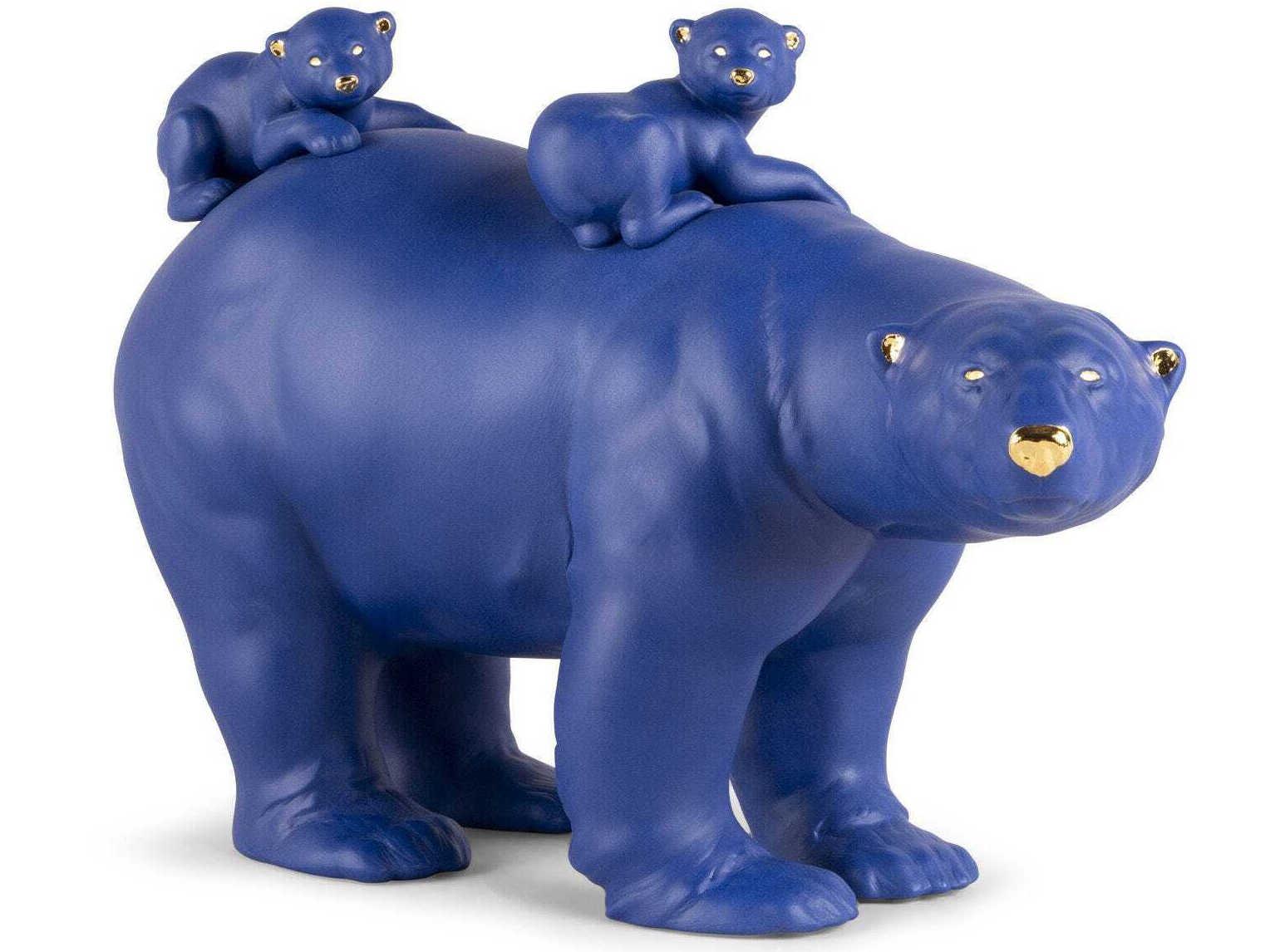 Lladro Mummy Bear and Babies Sculpture Limited Edition