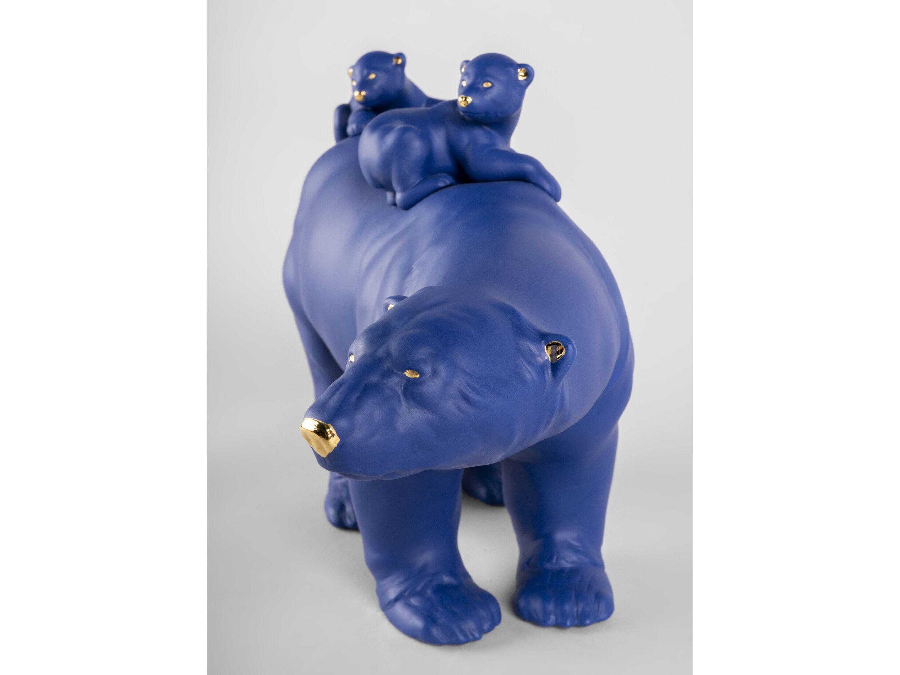 Lladro Mummy Bear and Babies Sculpture Limited Edition