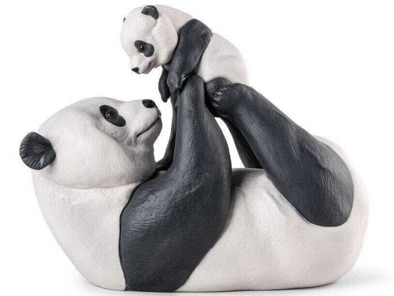 Lladro Mommy Panda Sculpture