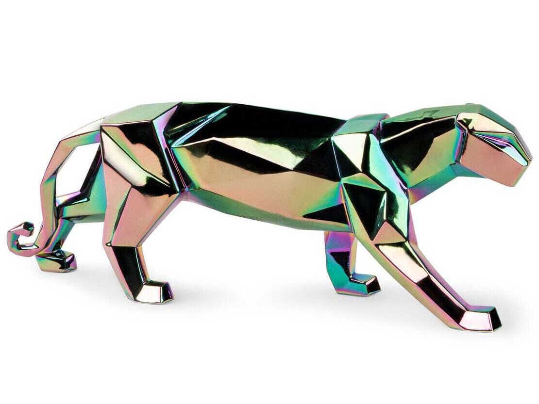 Lladro Iridescent Panther Sculpture