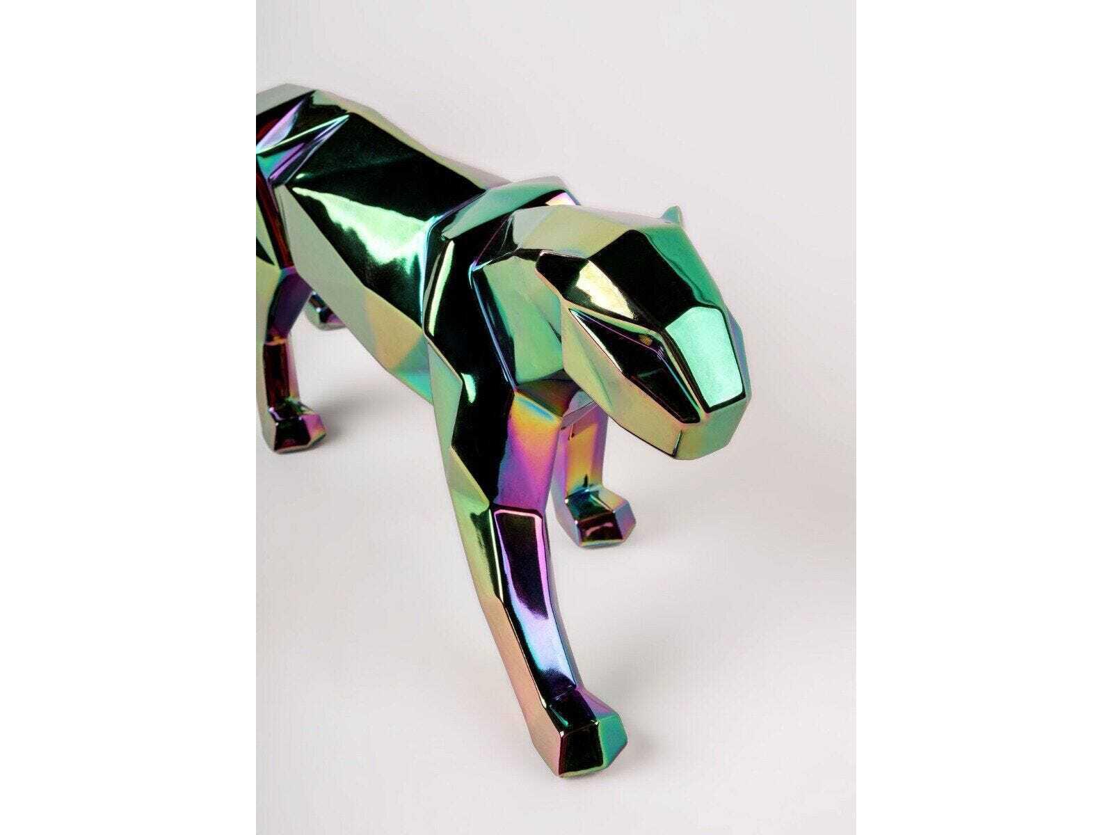 Lladro Iridescent Panther Sculpture