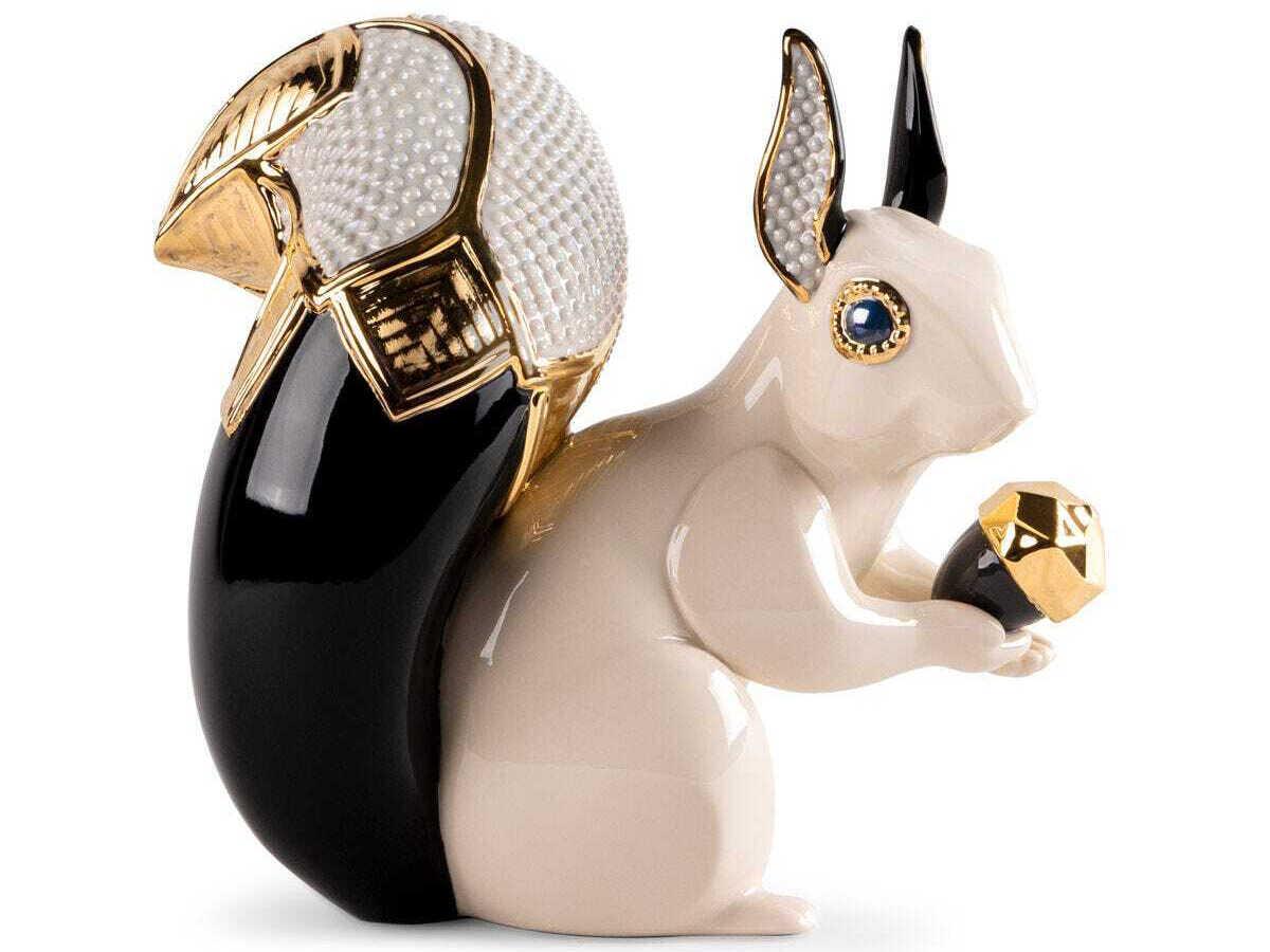 Lladro Squirrel Jewel Sculpture