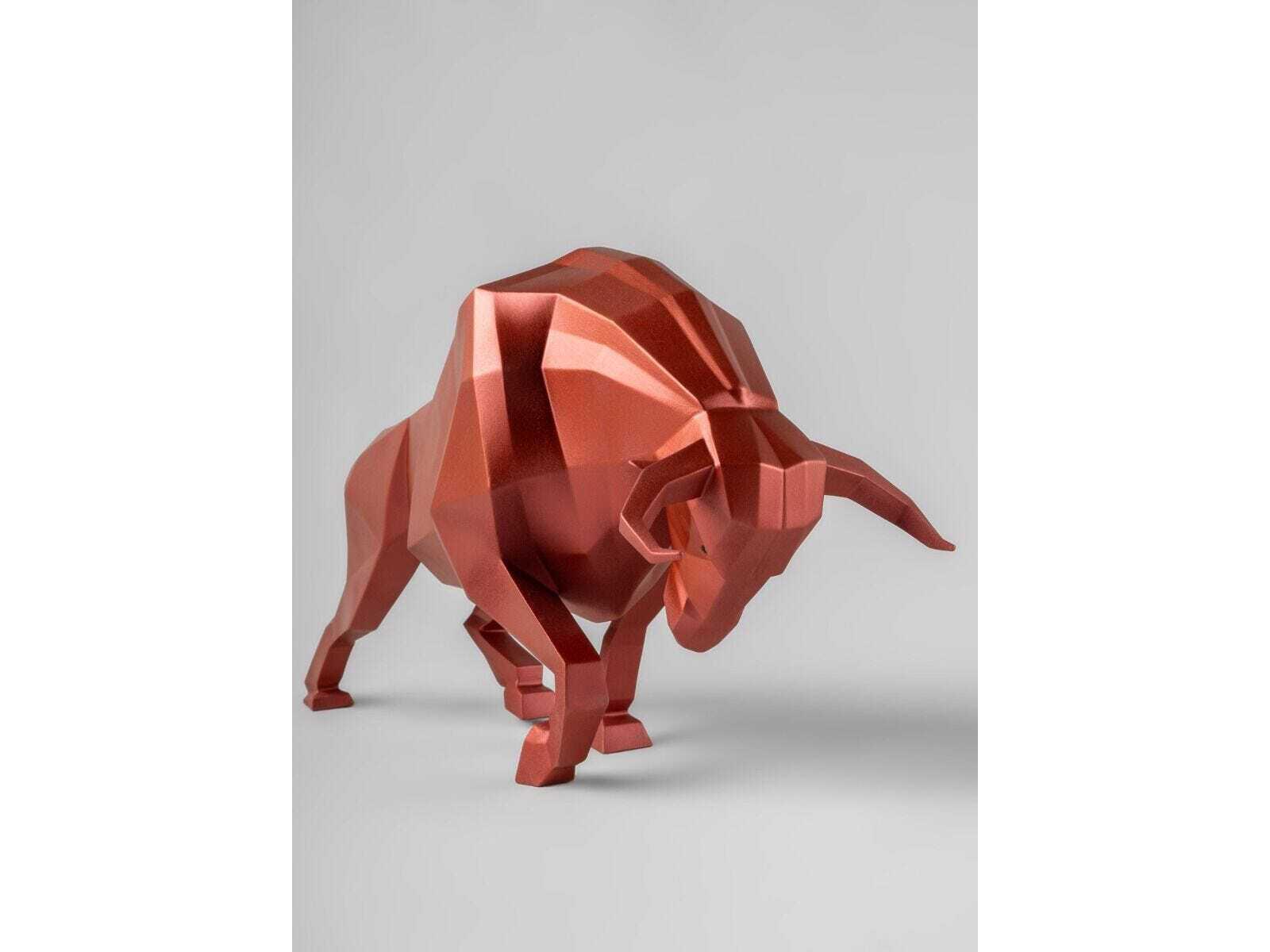 Lladro Metallic Red Bull Sculpture