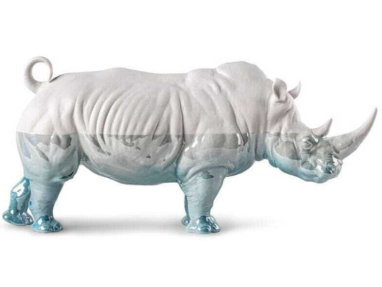 Lladro Underwater Rhino Sculpture