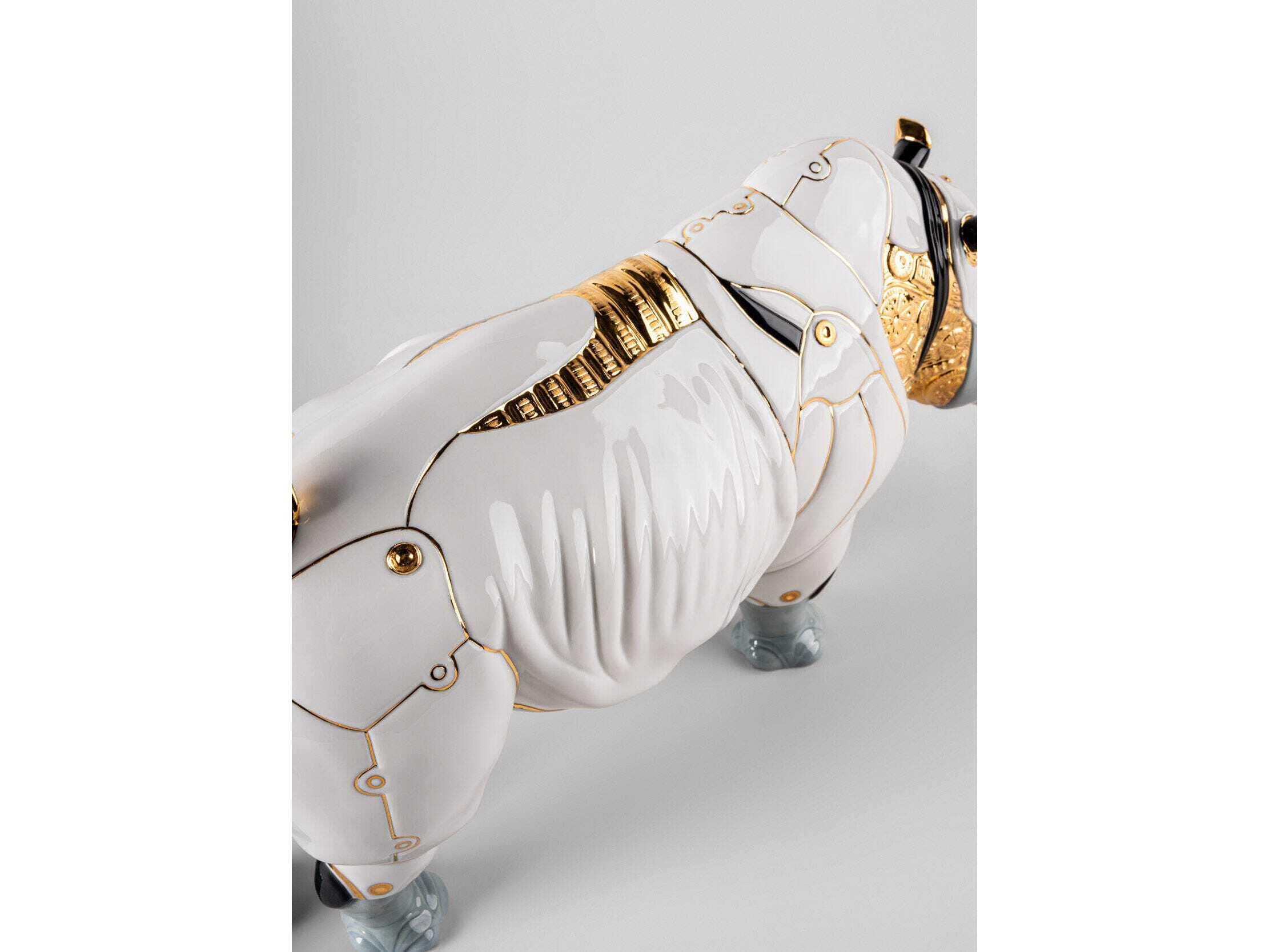 Lladro Rhino Cyborg Sculpture