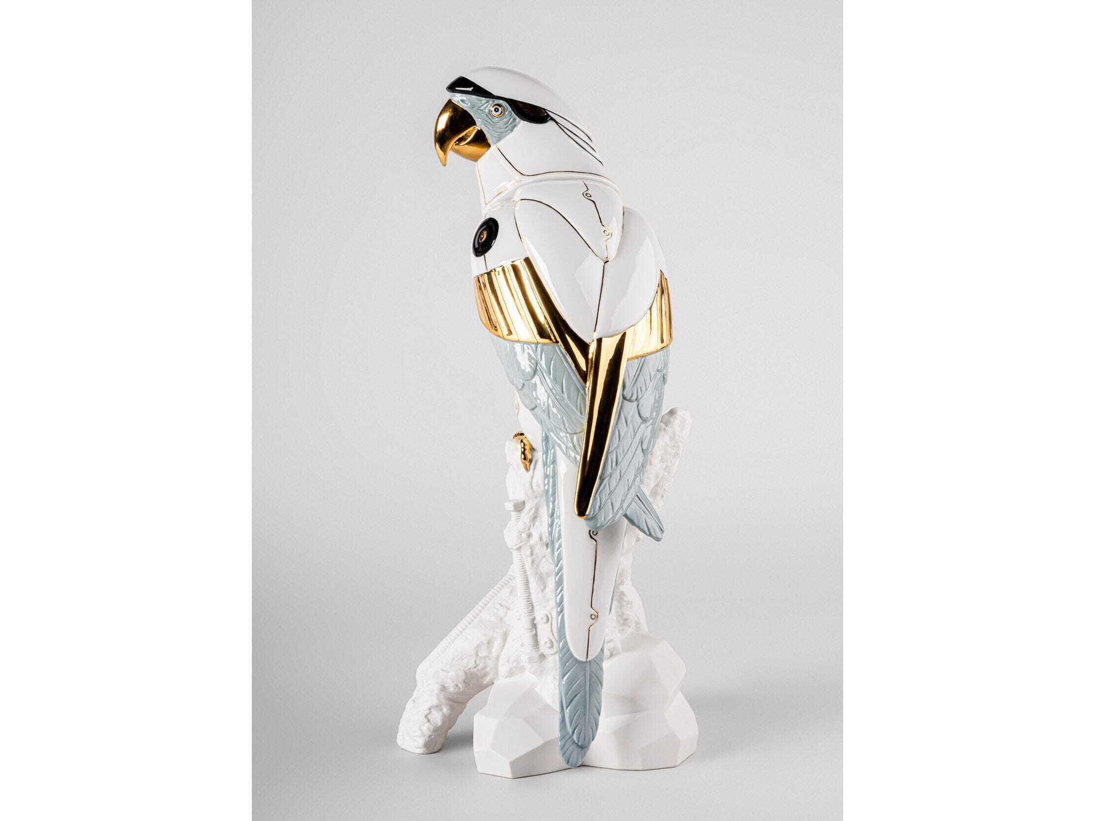Lladro Macaw Bird Cyborg Sculpture