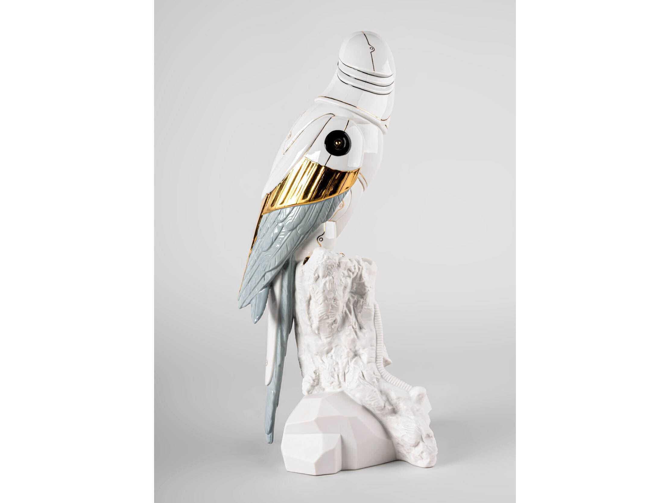 Lladro Macaw Bird Cyborg Sculpture