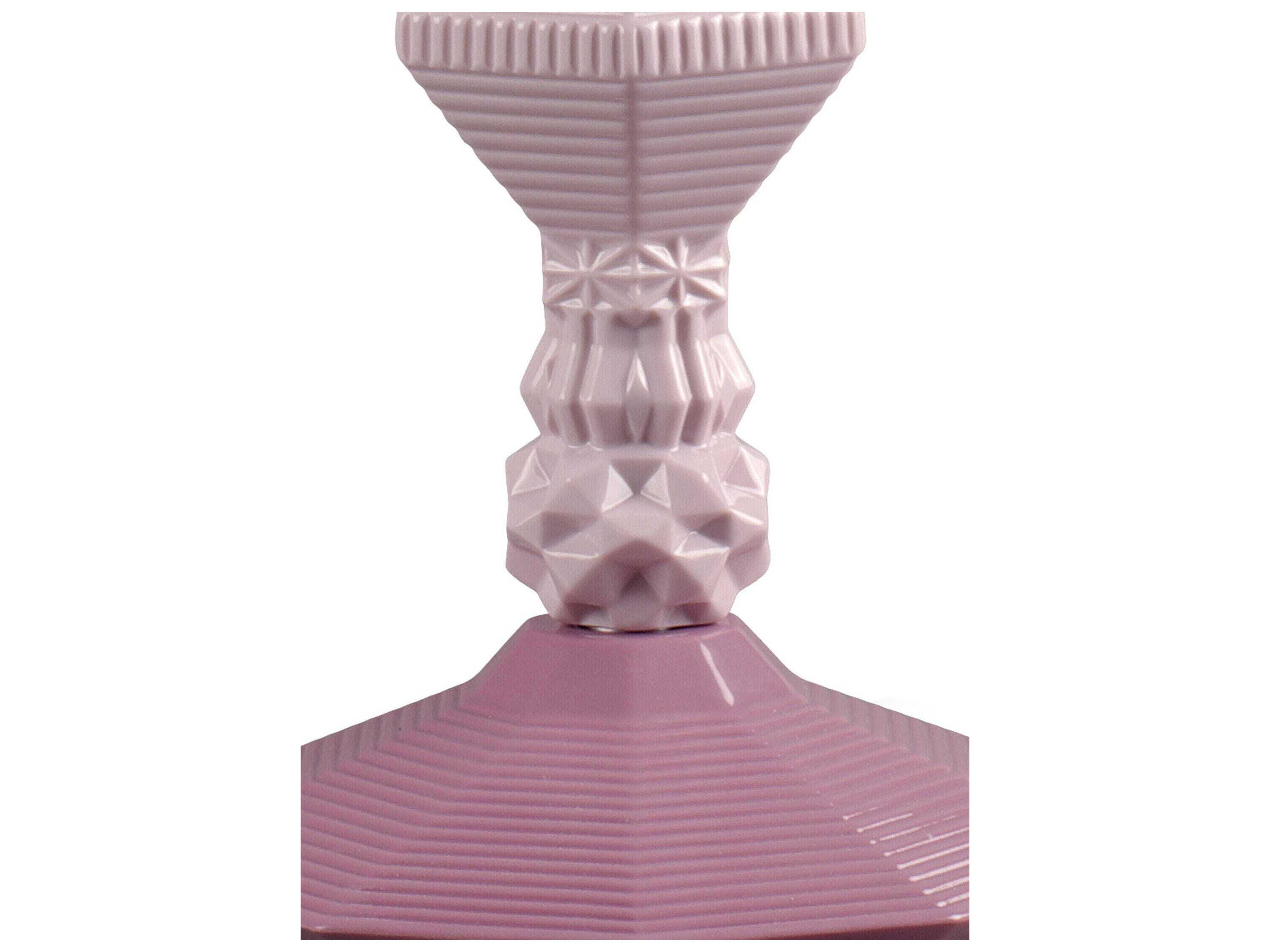 Lladro Belle de Nuit Pink Purple Table Lamp