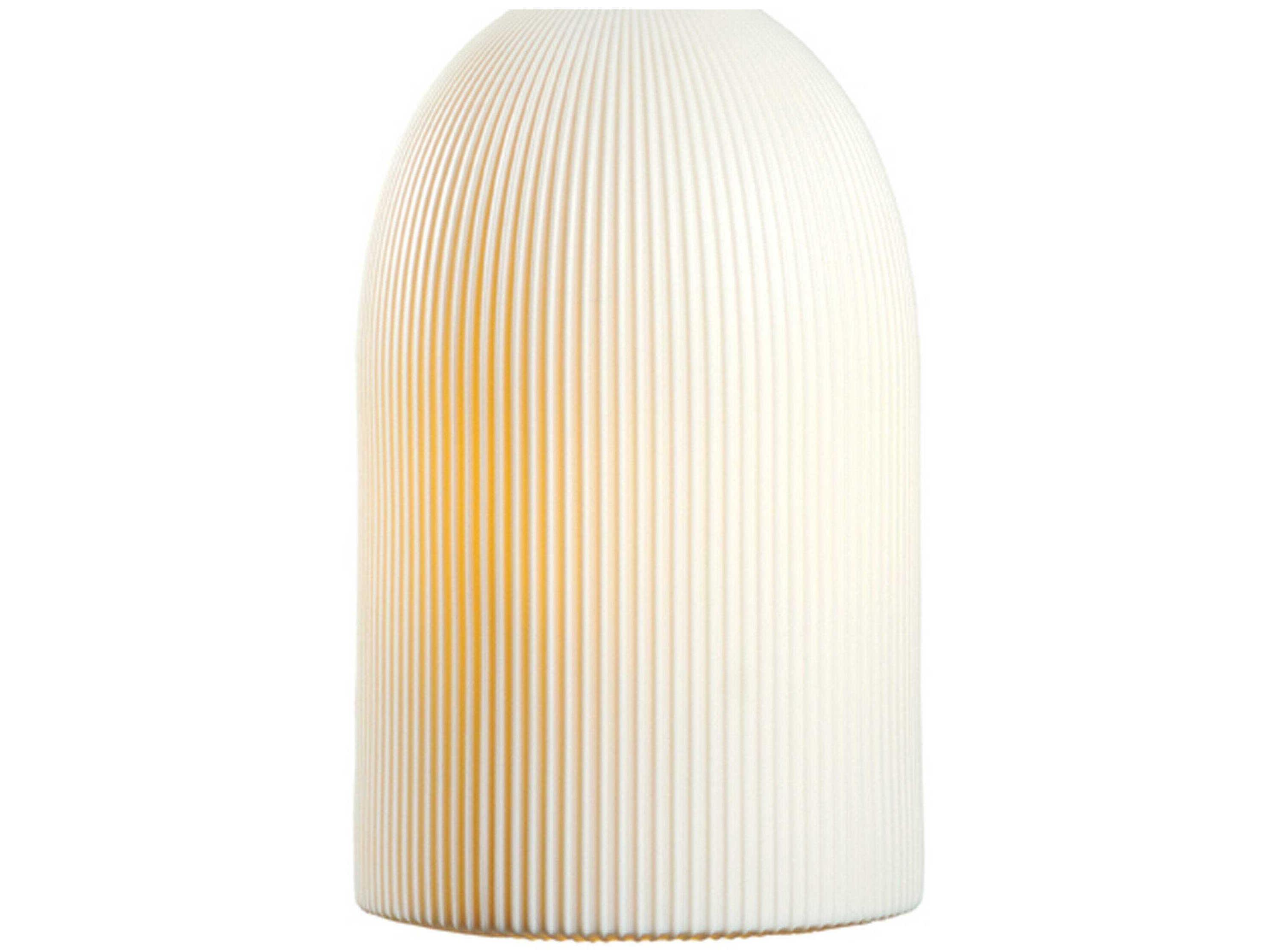 Lladro Mademoiselle Beatrice 1-Light White Cylinder Mini Pendant