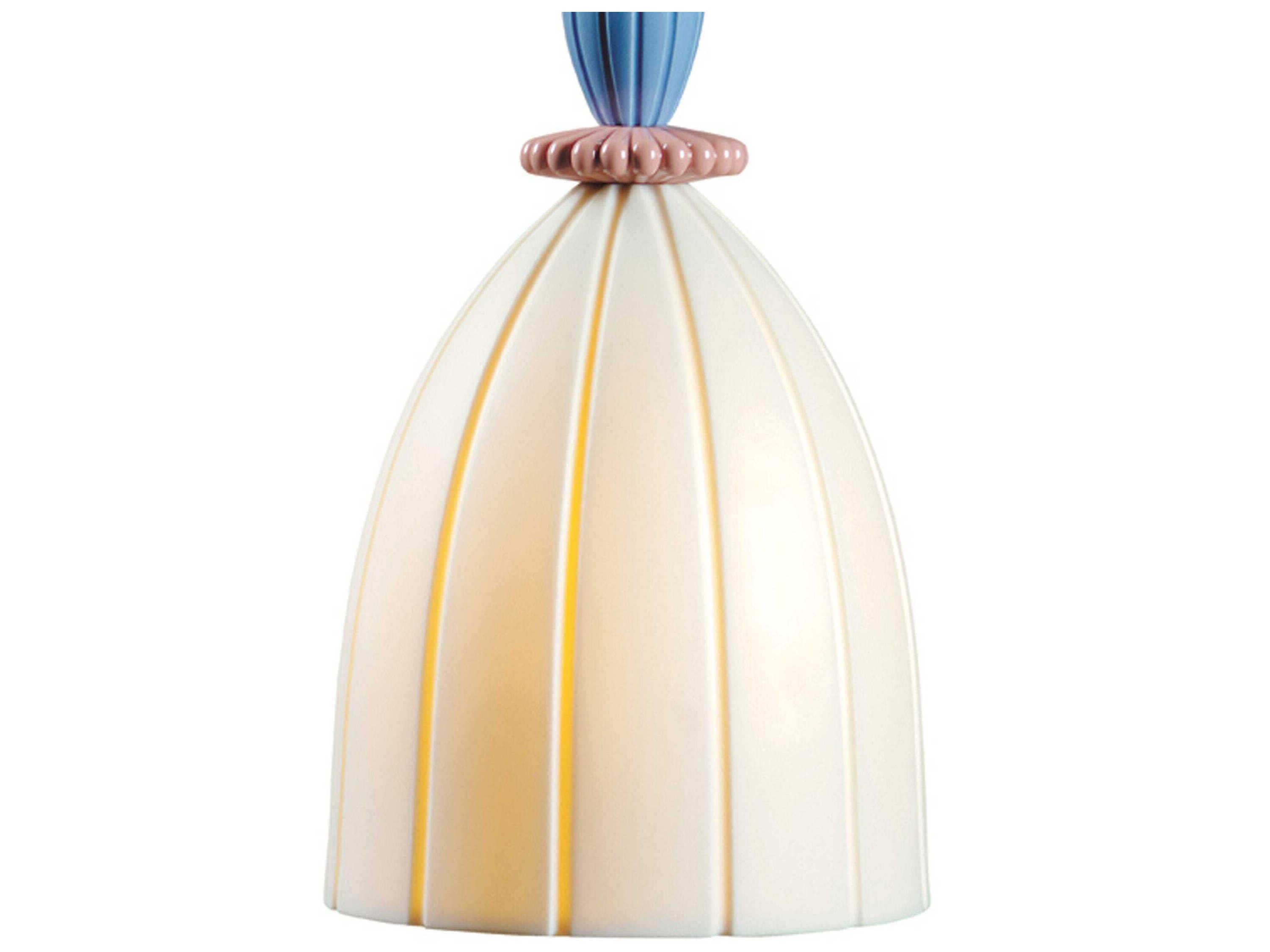 Lladro Mademoiselle Daniela 1-Light White Dome Mini Pendant