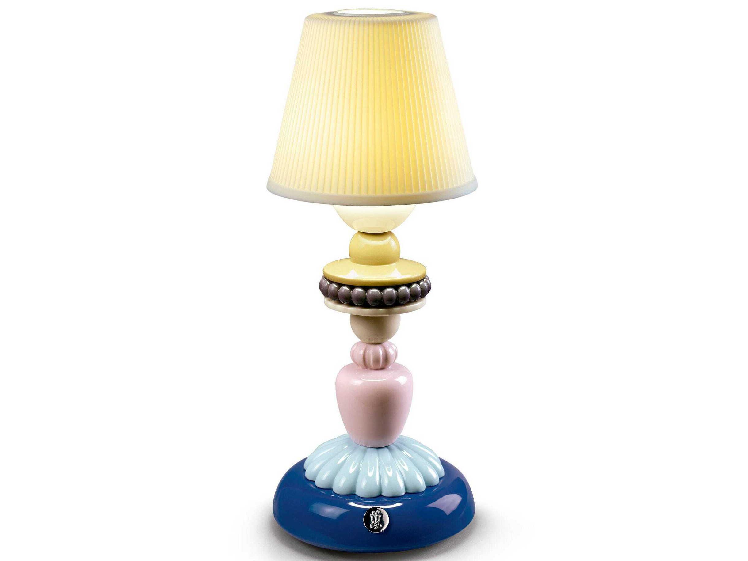Lladro Sunflower Firefly Blue Table Lamp