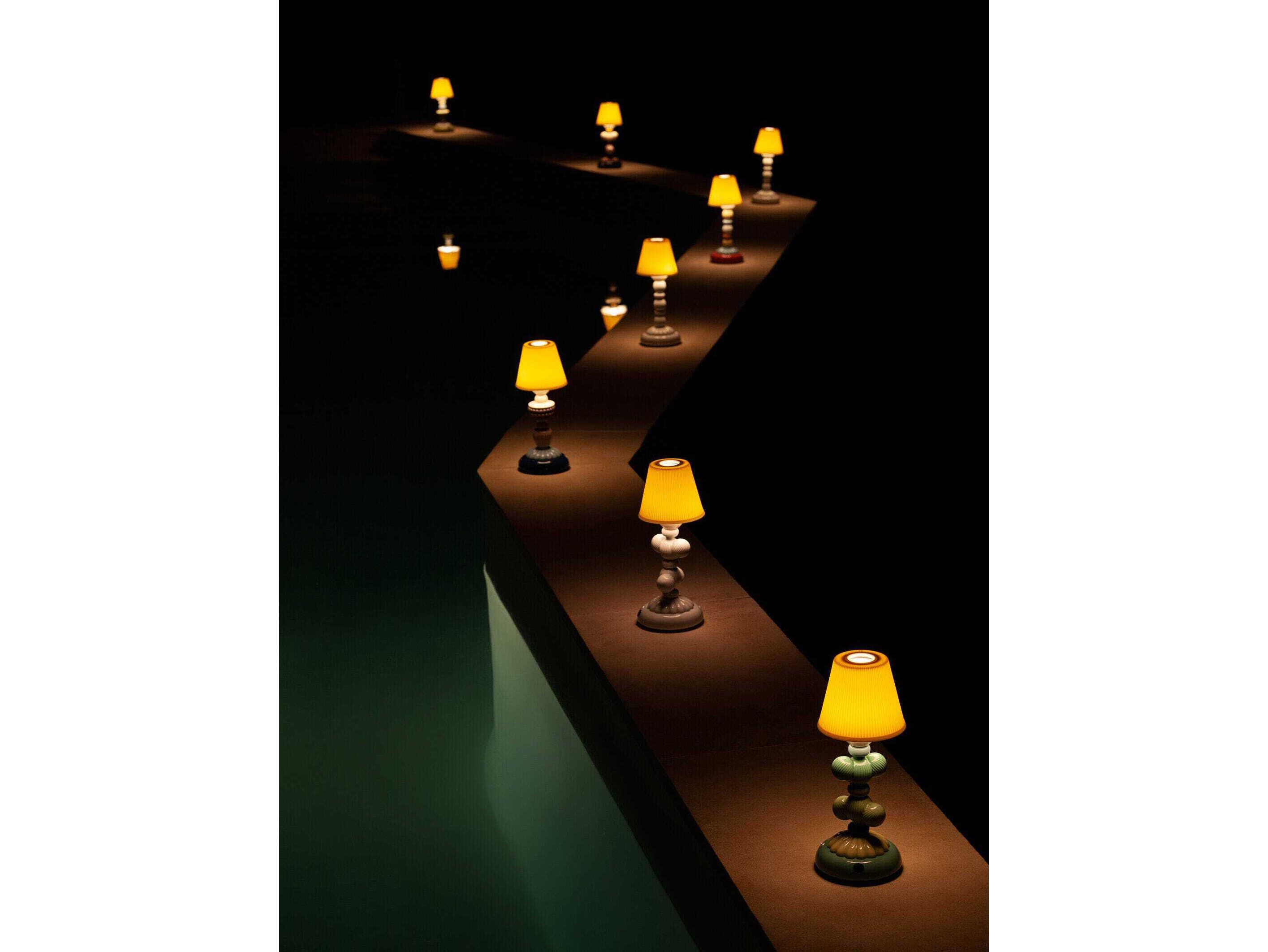 Lladro Sunflower Firefly Blue Table Lamp