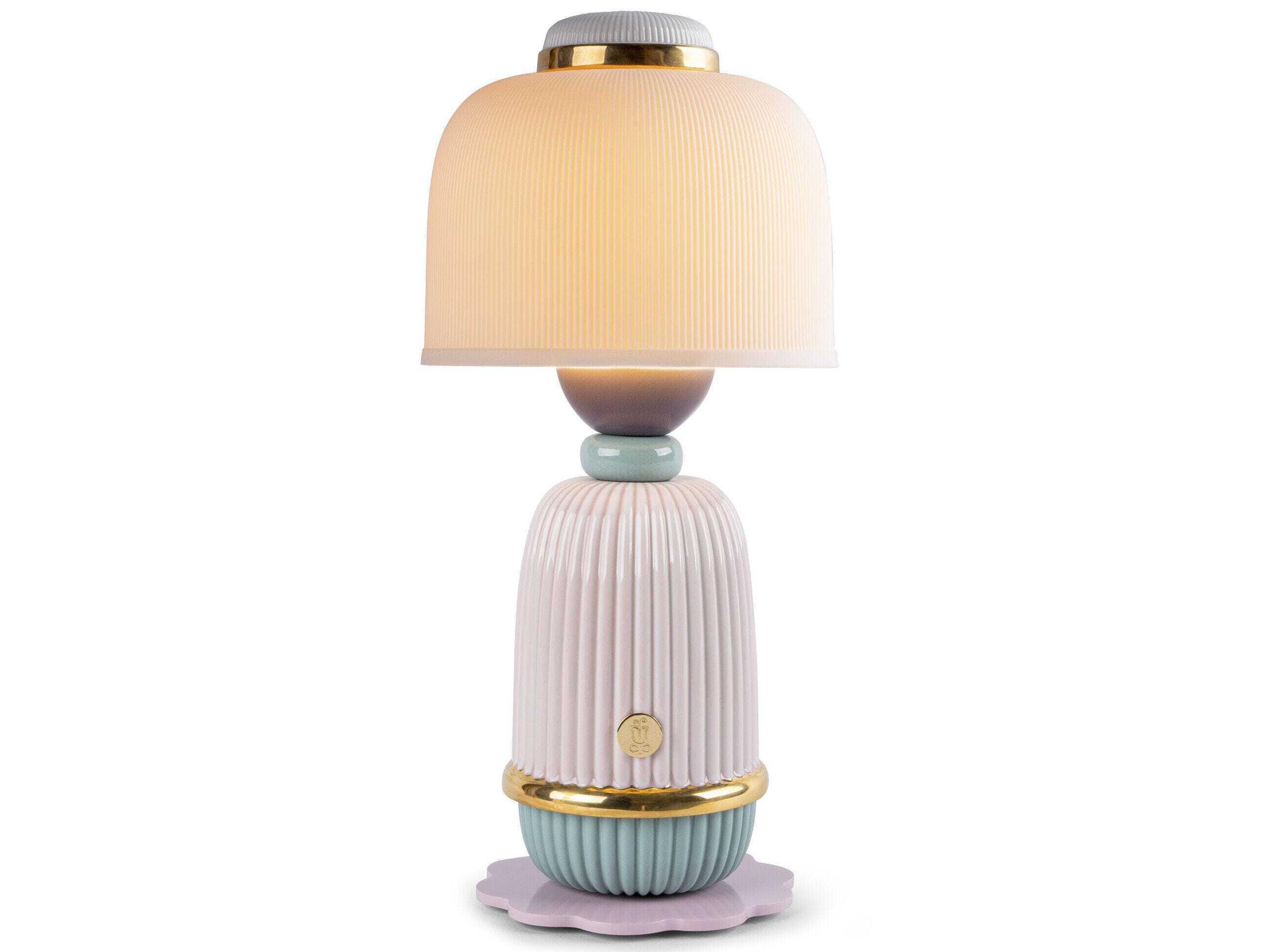 Lladro Kokeshi Pink Table Lamp