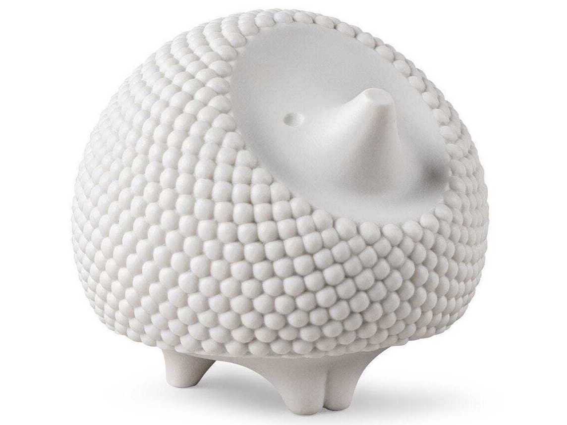 Lladro Hedgehog White Table Lamp