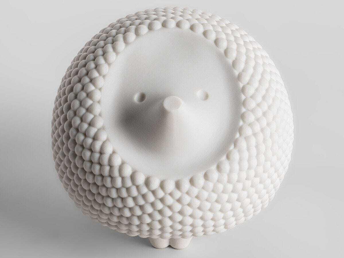 Lladro Hedgehog White Table Lamp