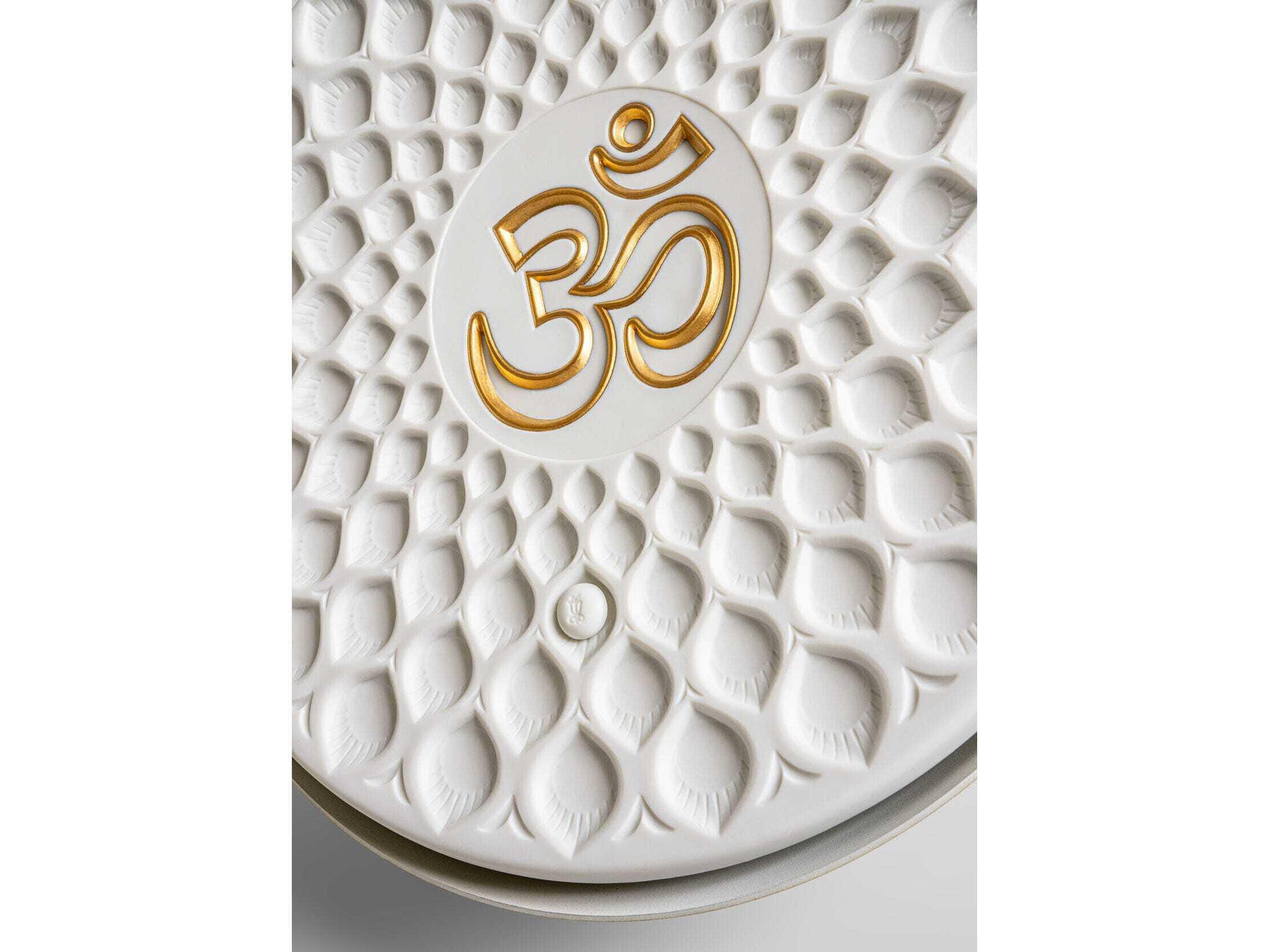 Lladro Om 2-Light White Gold Black Wall Sconce