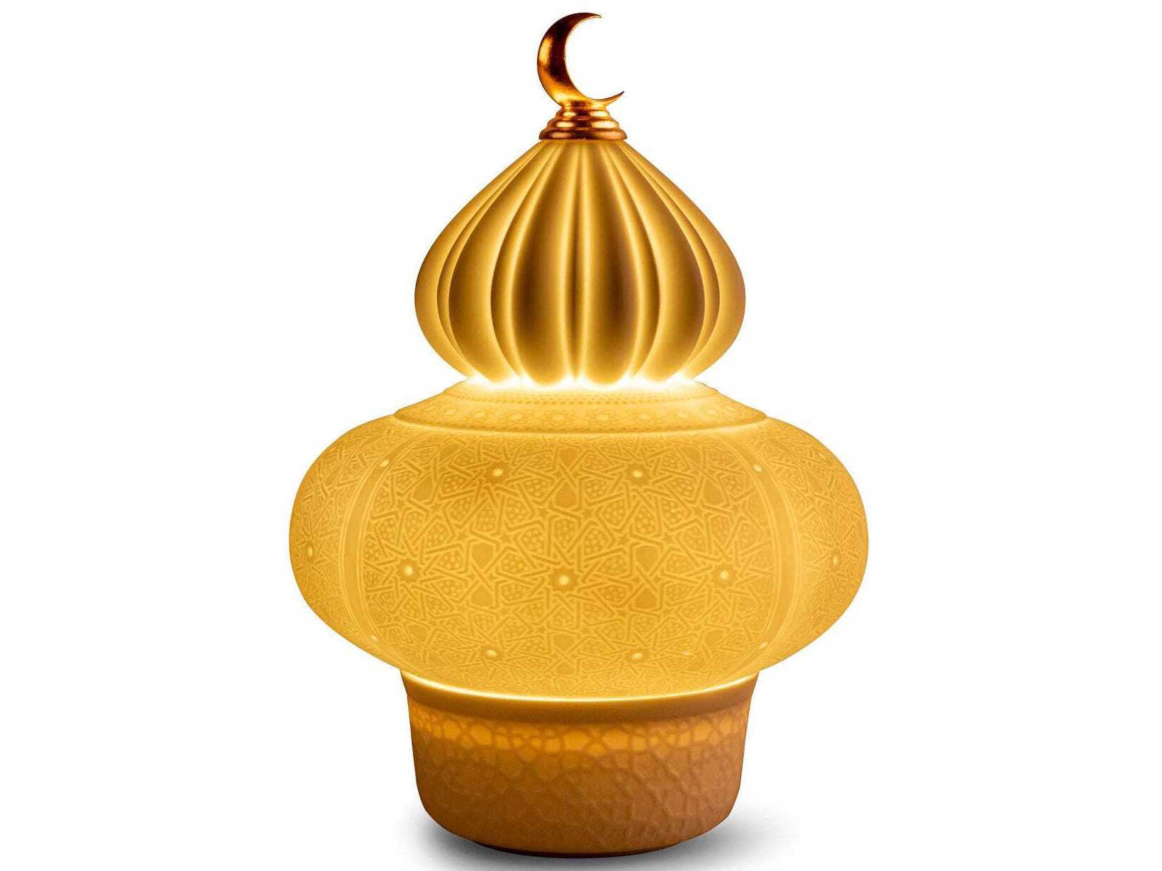 Lladro Majestic Nights White Table Lamp