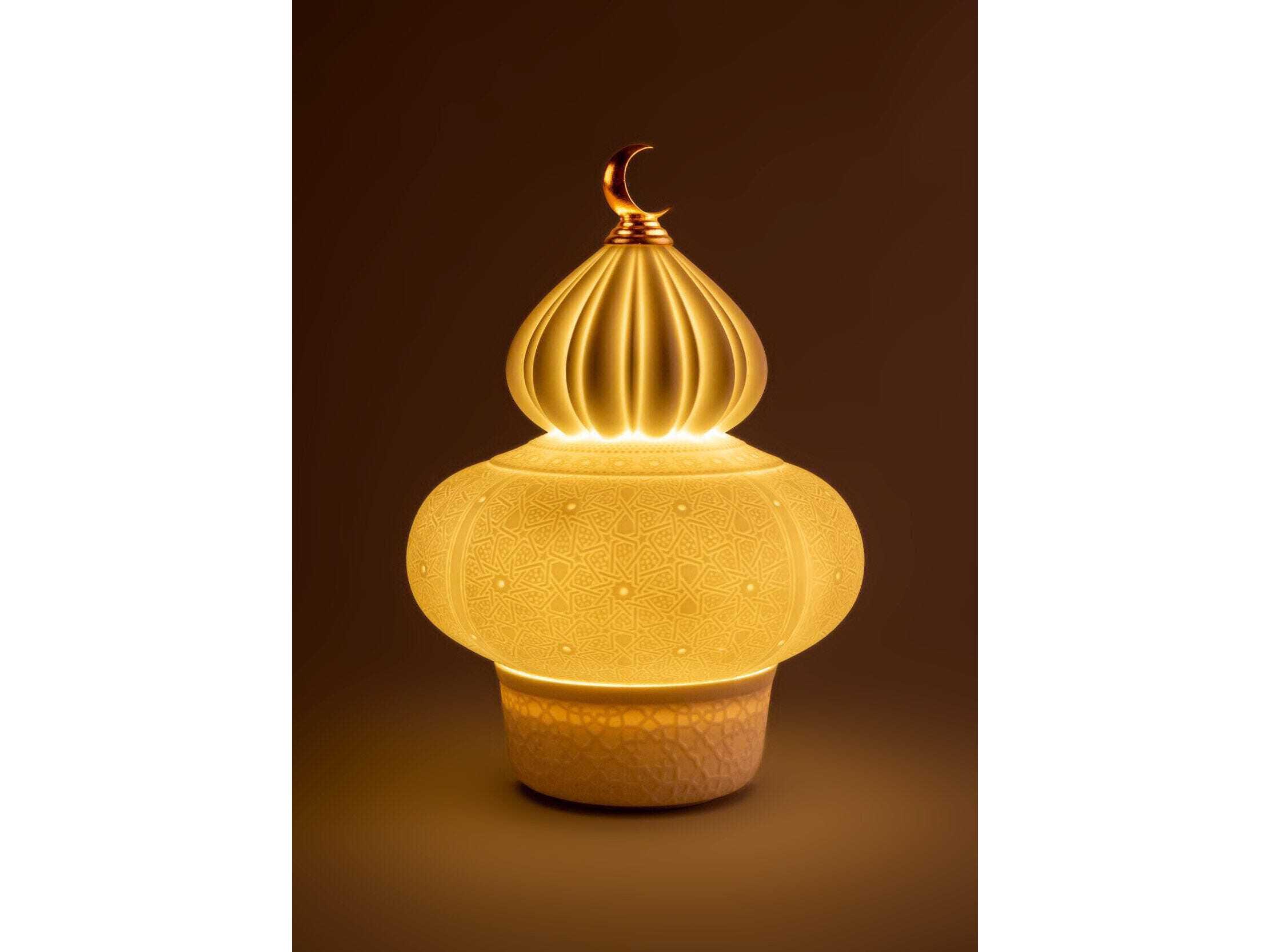 Lladro Majestic Nights White Table Lamp