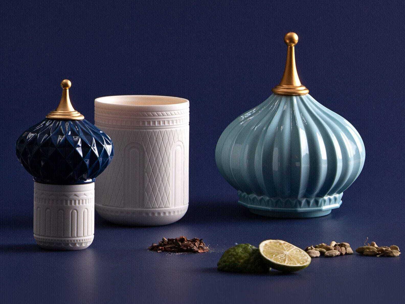 Lladro 1001-Lights Blue Spire Candle