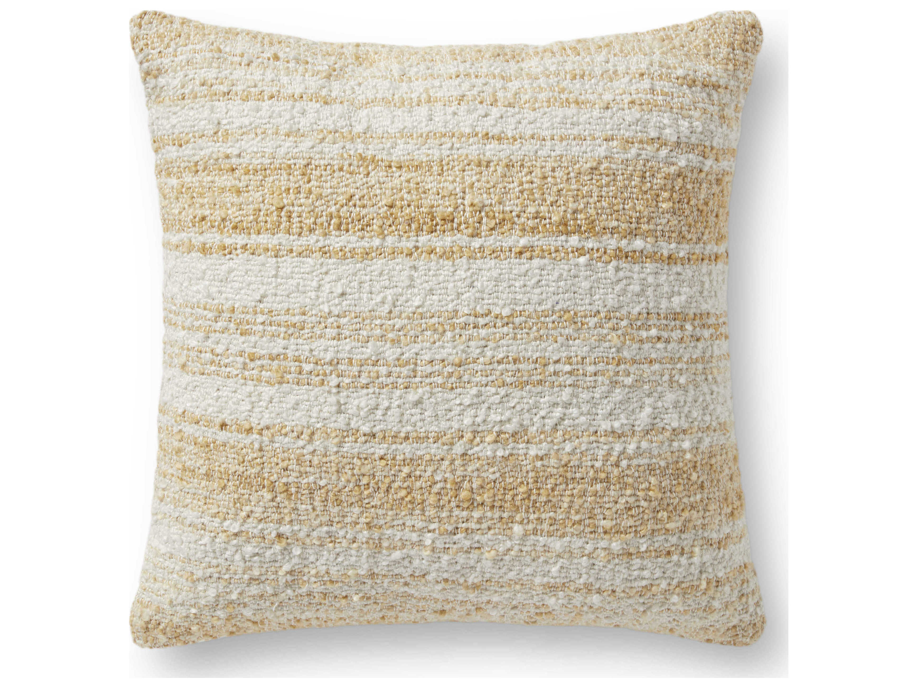 Loloi Rugs Gold / Ivory 18" x 18" Chris Loves Julia Pillow