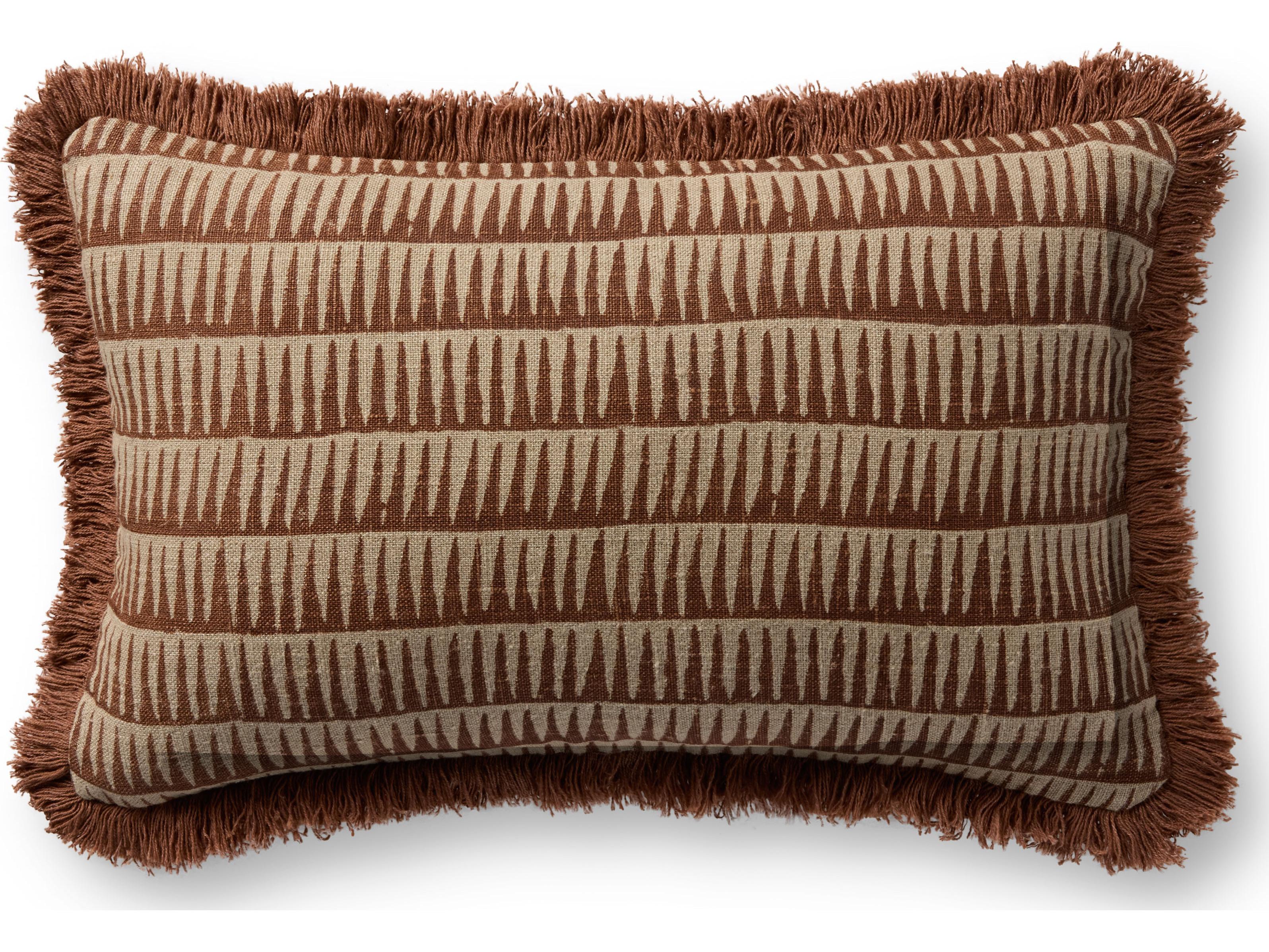 Loloi Rugs Natural Rust Pillow