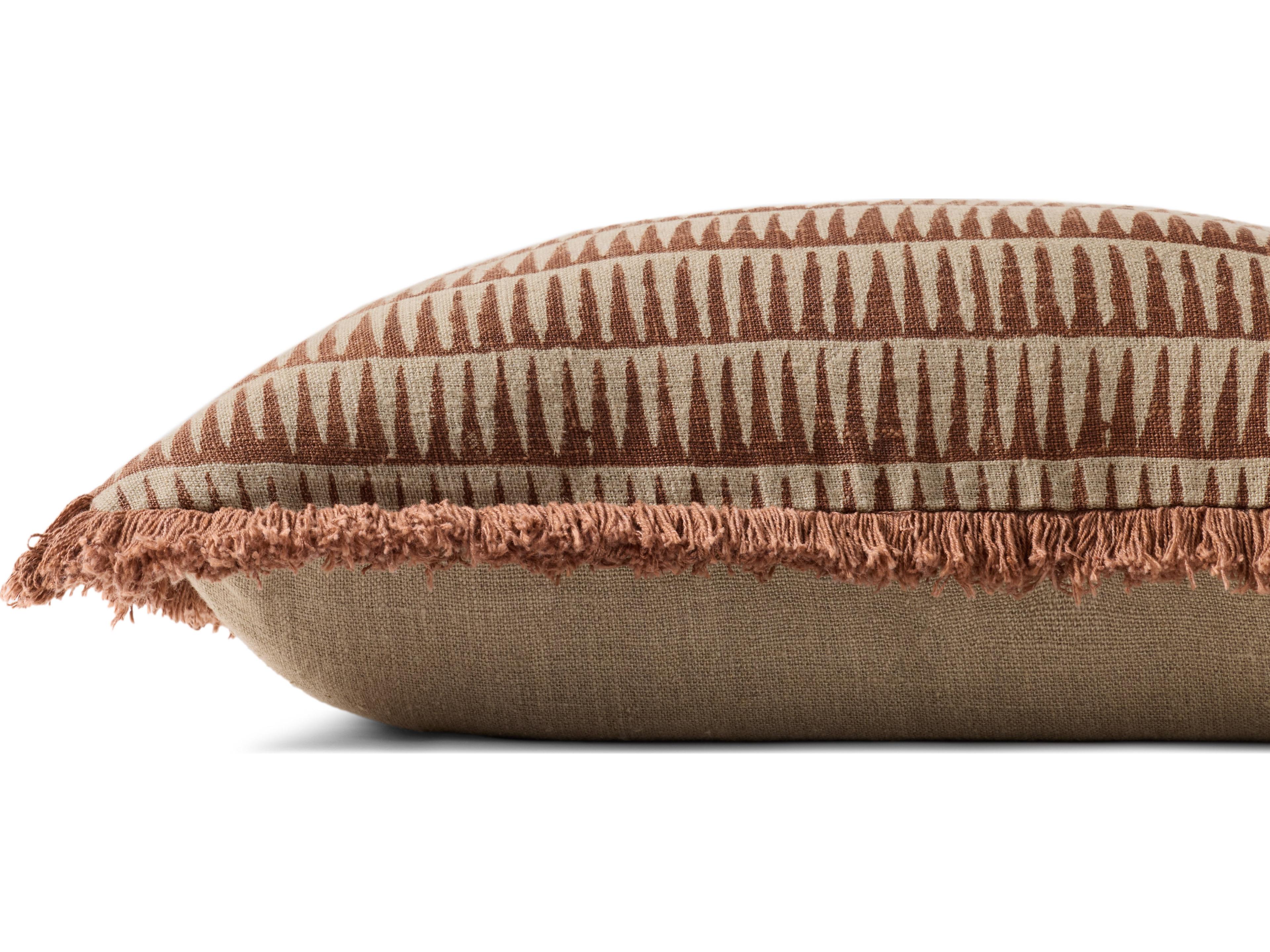 Loloi Rugs Natural Rust Pillow