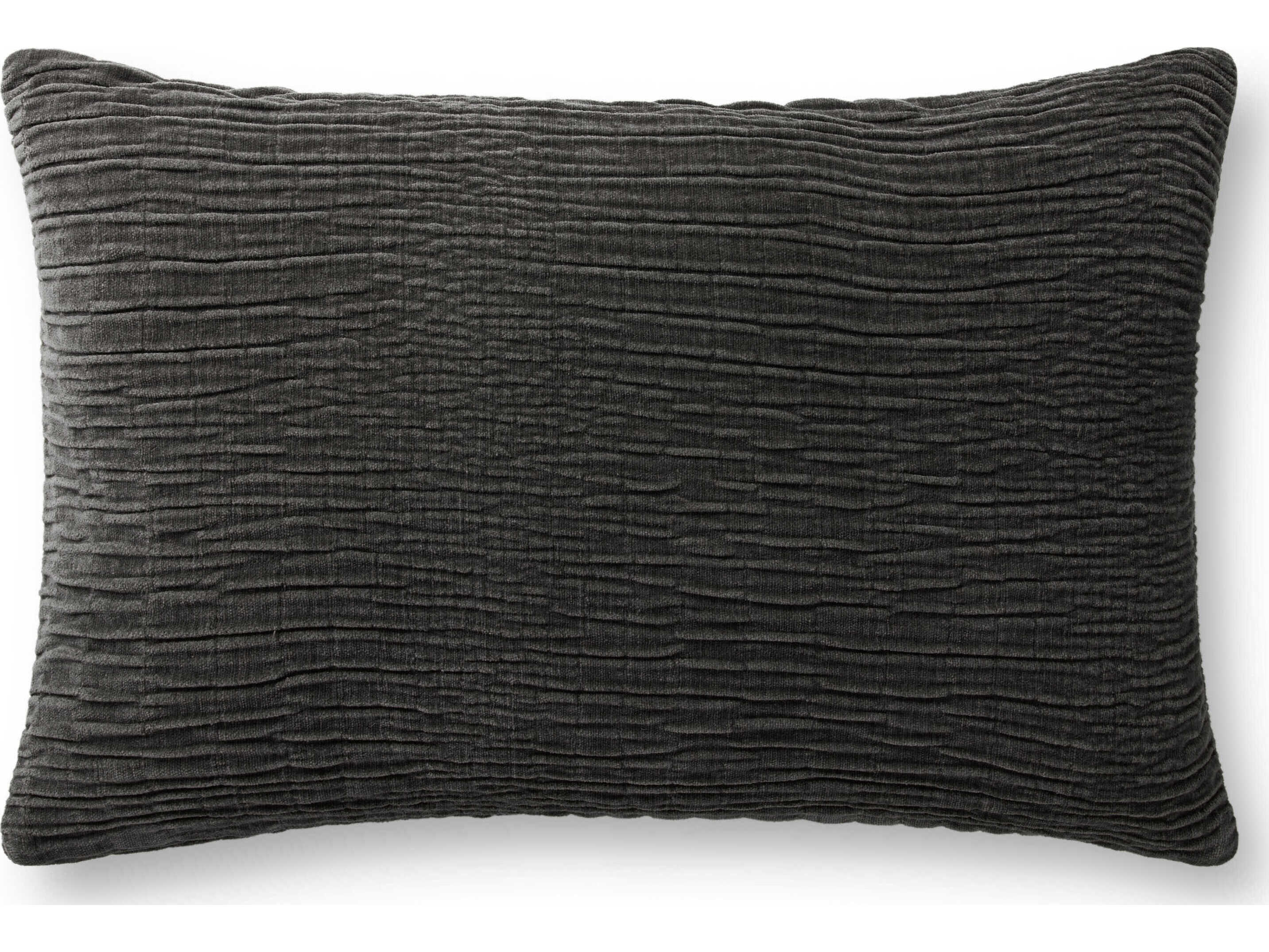 Loloi Rugs Charcoal 13" x 21" Pillow Cover