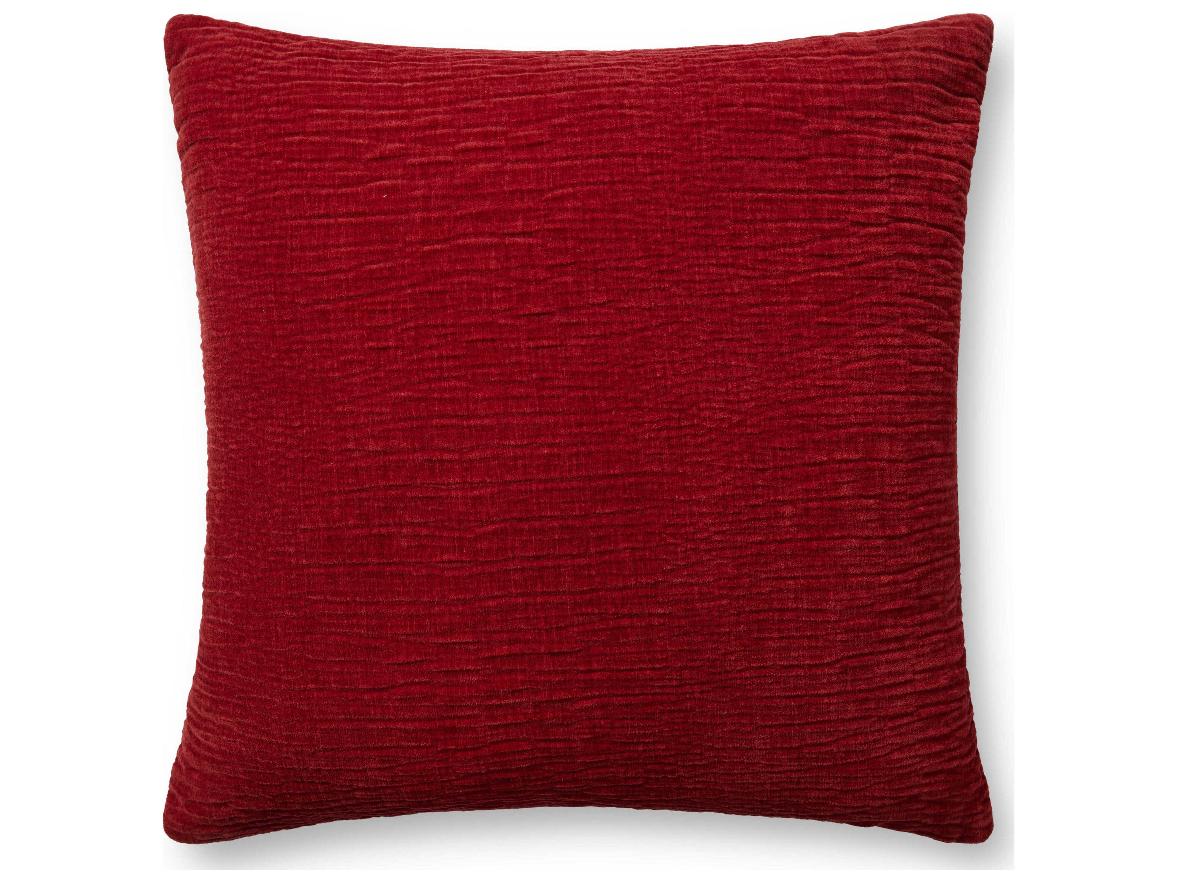 Loloi Rugs Red 22" x 22" Pillow Cover